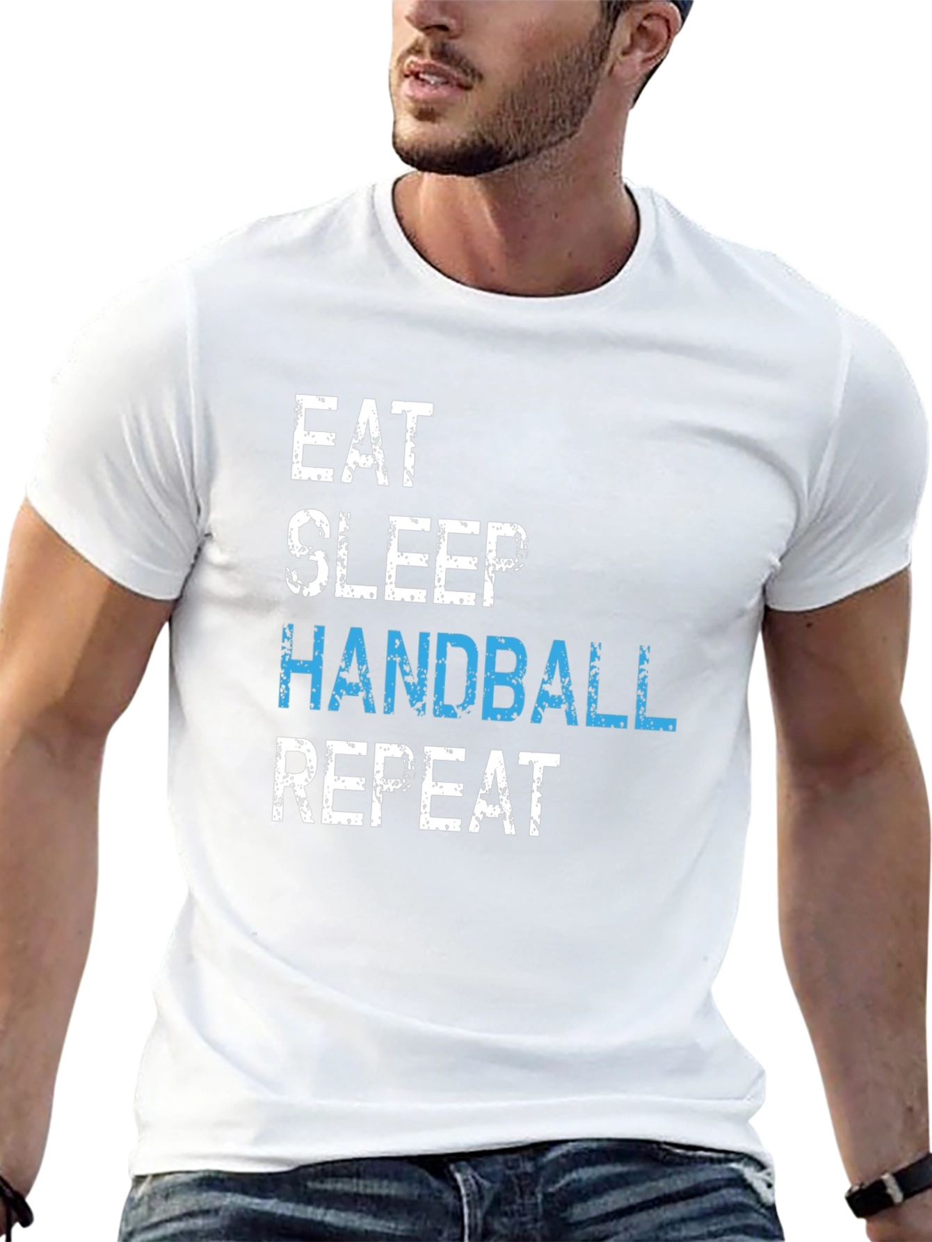 Eat Sleep Handball Repeat Graphic Tee