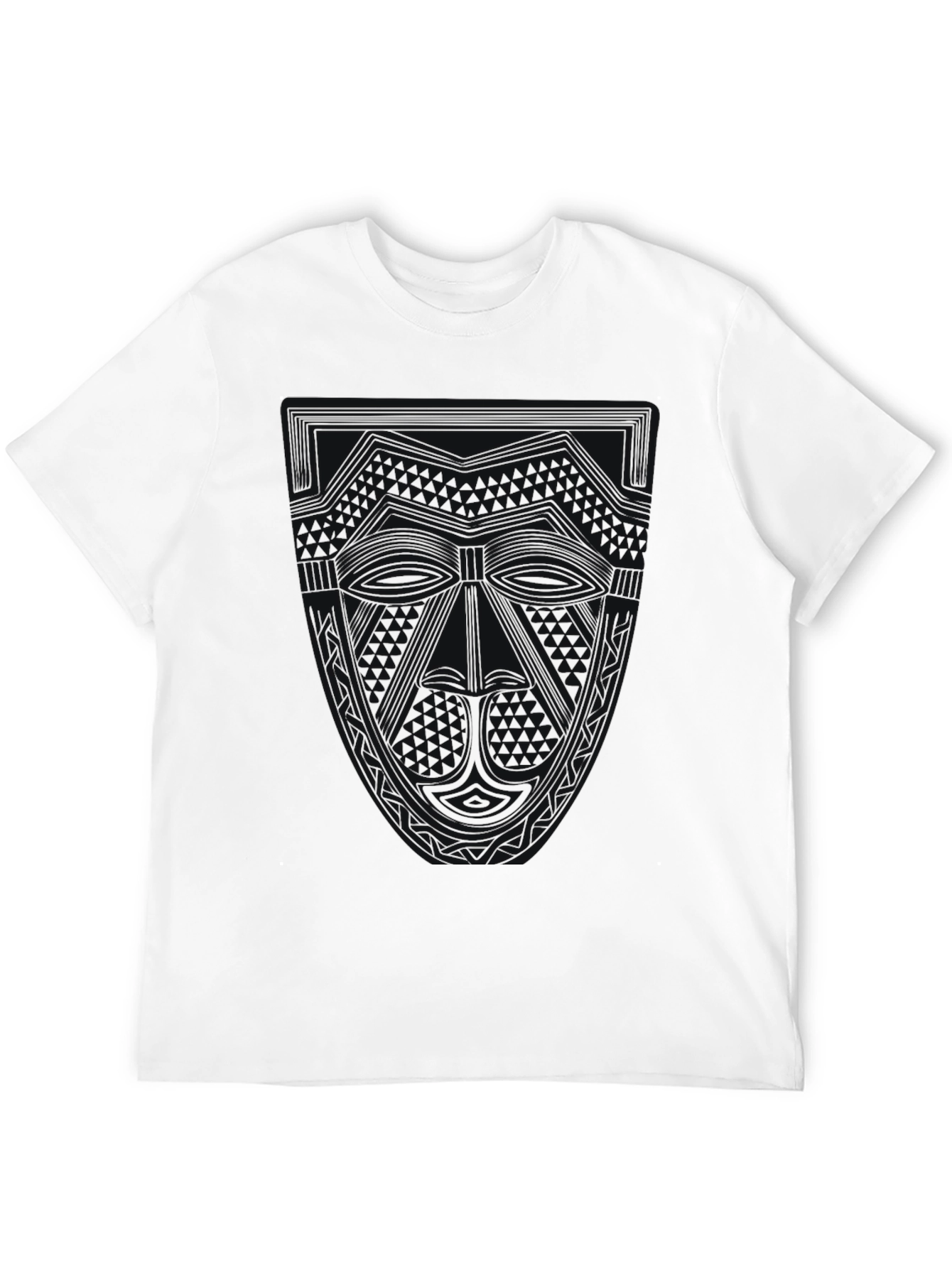 Mens Black Graphic Tee - Subtle Design Casual Wear