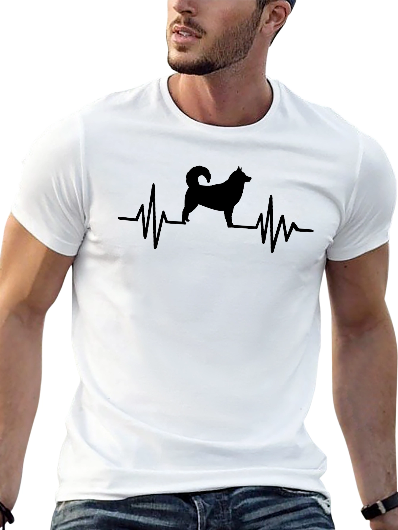 Dog Heartbeat T-Shirt - Unisex Casual Tee
