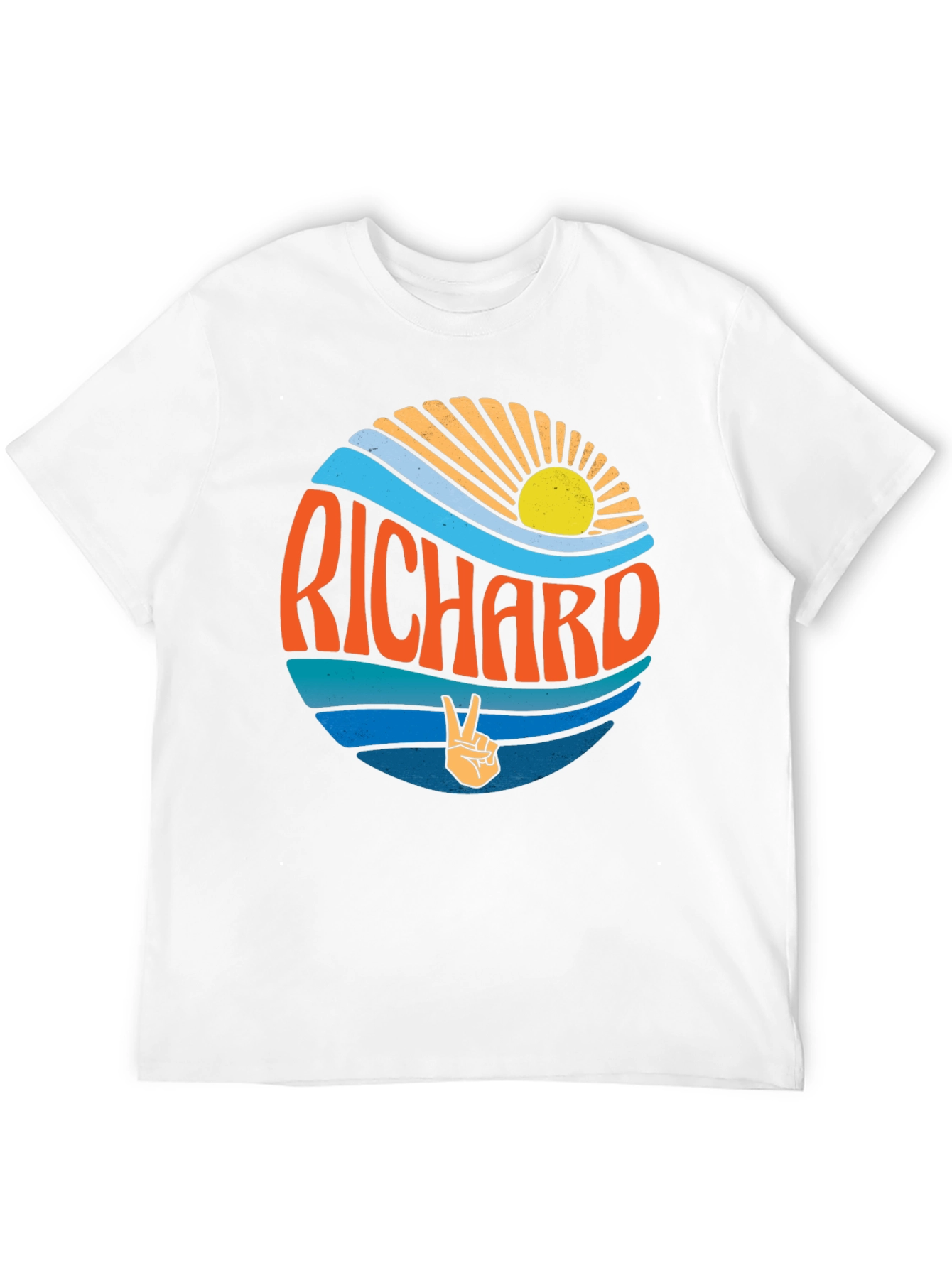 Retro Richard Graphic Tee - Black Crew Neck