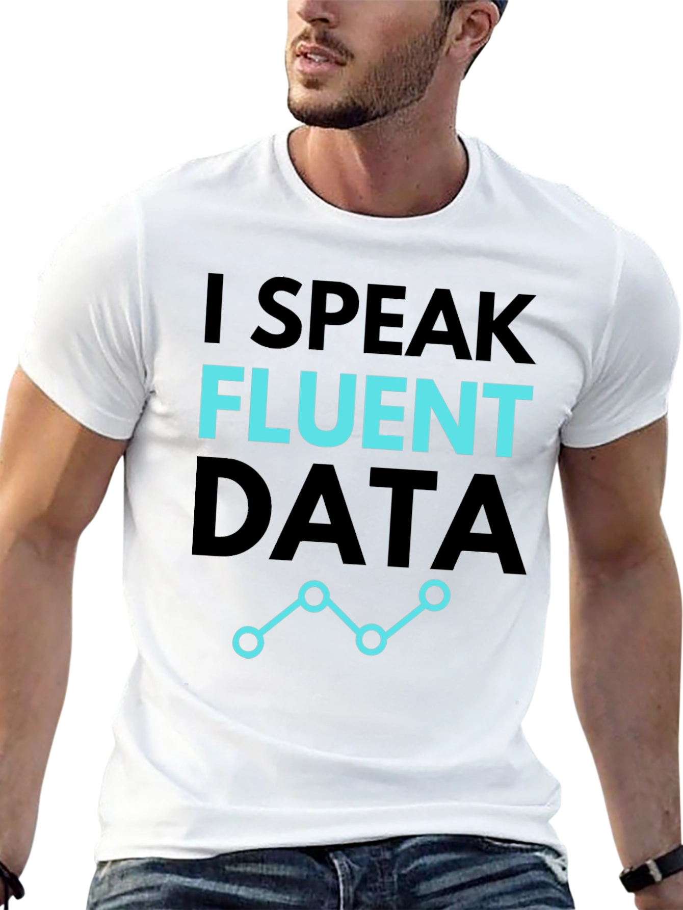 I Speak Fluent Data T-Shirt - Black Casual Tee