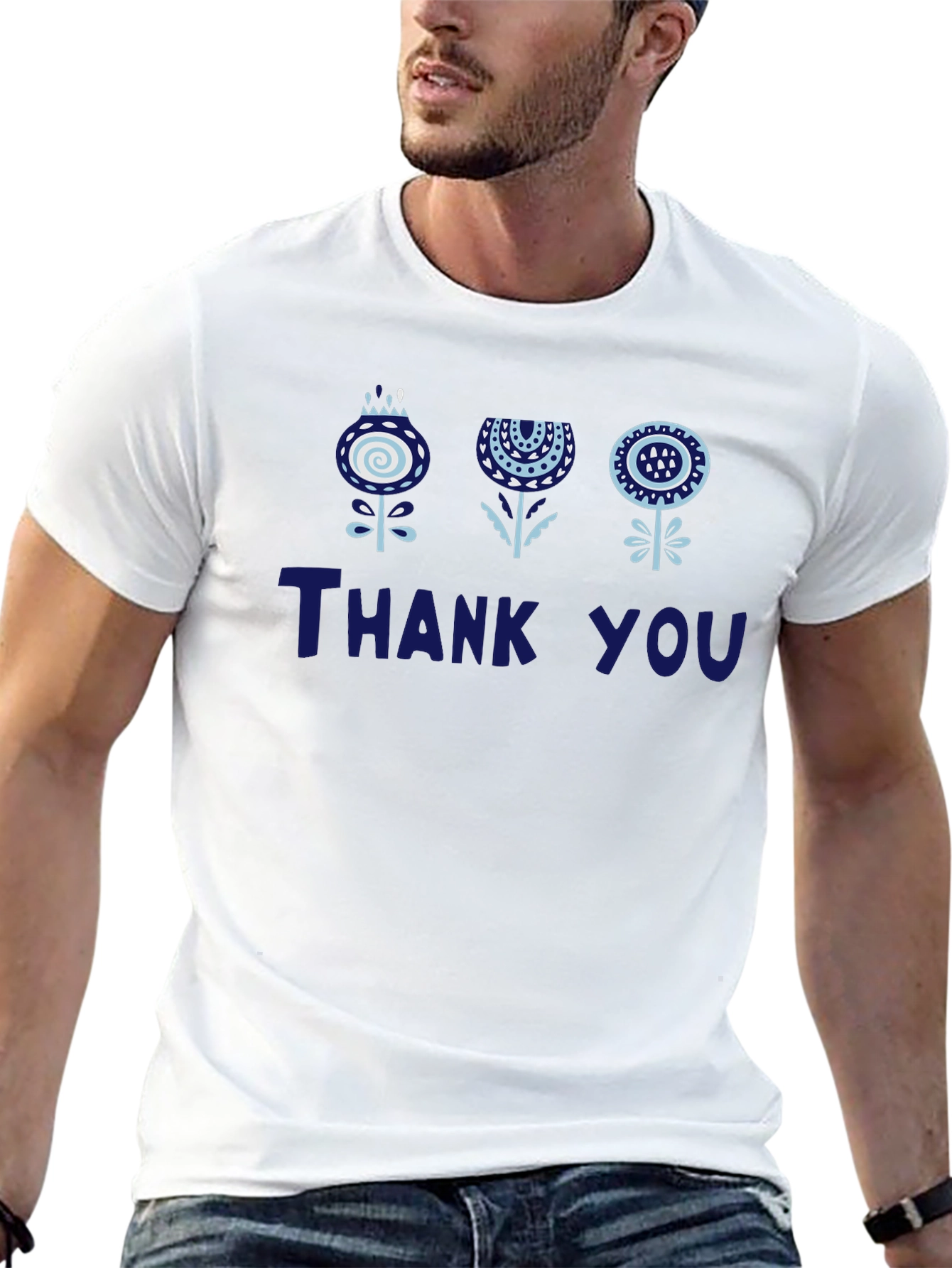 Floral Thank You Graphic Tee