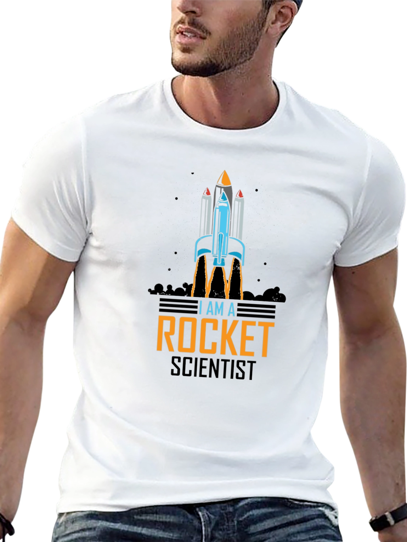 I Am A Rocket Scientist Black T-Shirt