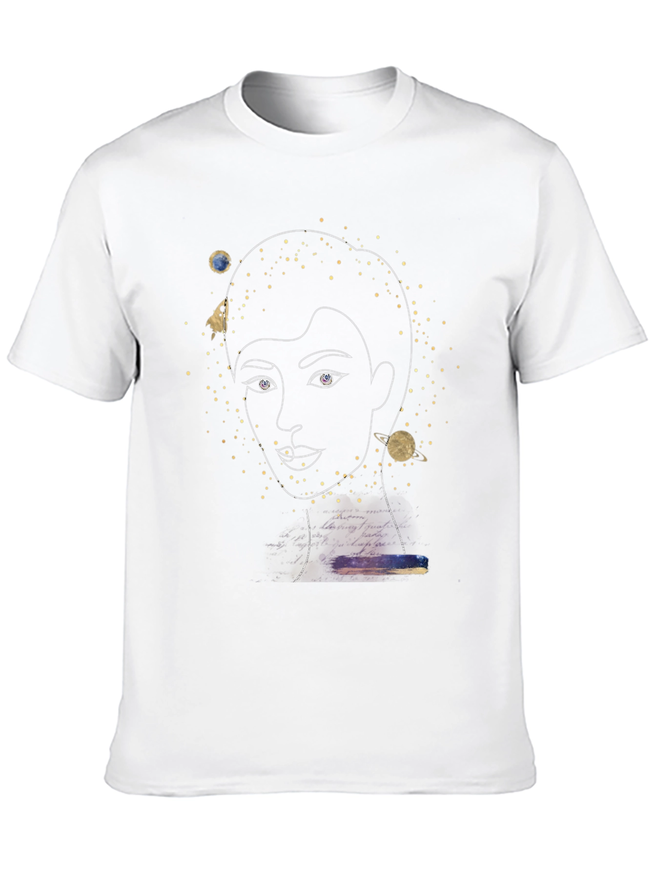 Cosmic Woman Graphic Tee - Stylish Black T-Shirt