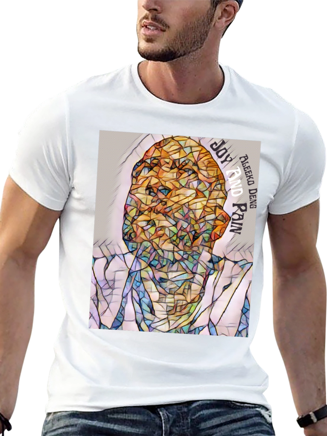 Abstract Portrait Graphic Tee - Joy and Pain