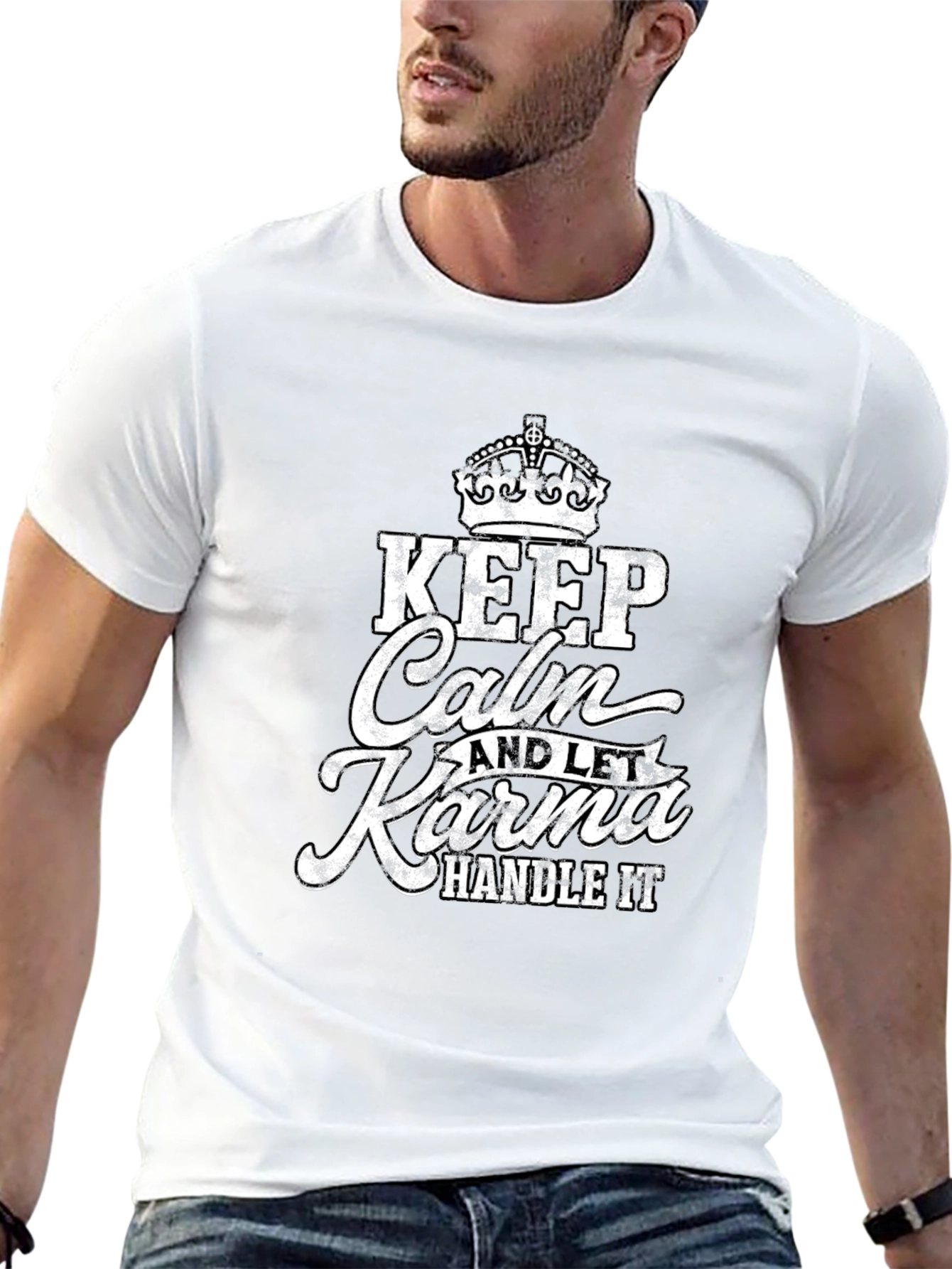 Keep Calm Karma Handle It Black T-Shirt
