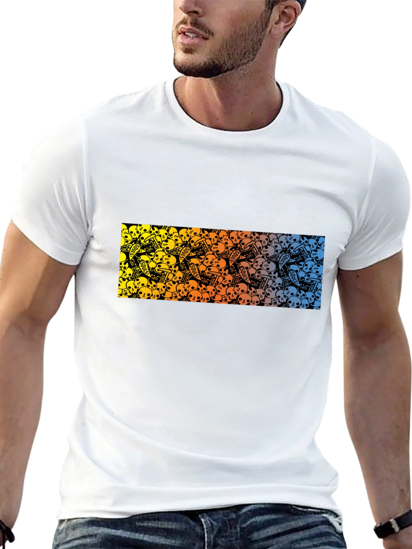Skull Souls Graphic Black T-Shirt