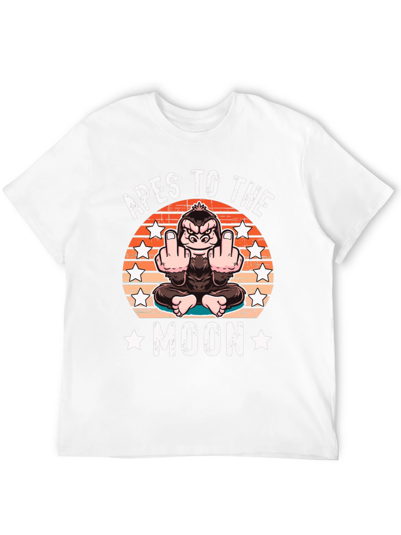 Apes to the Moon Funny Graphic T-Shirt