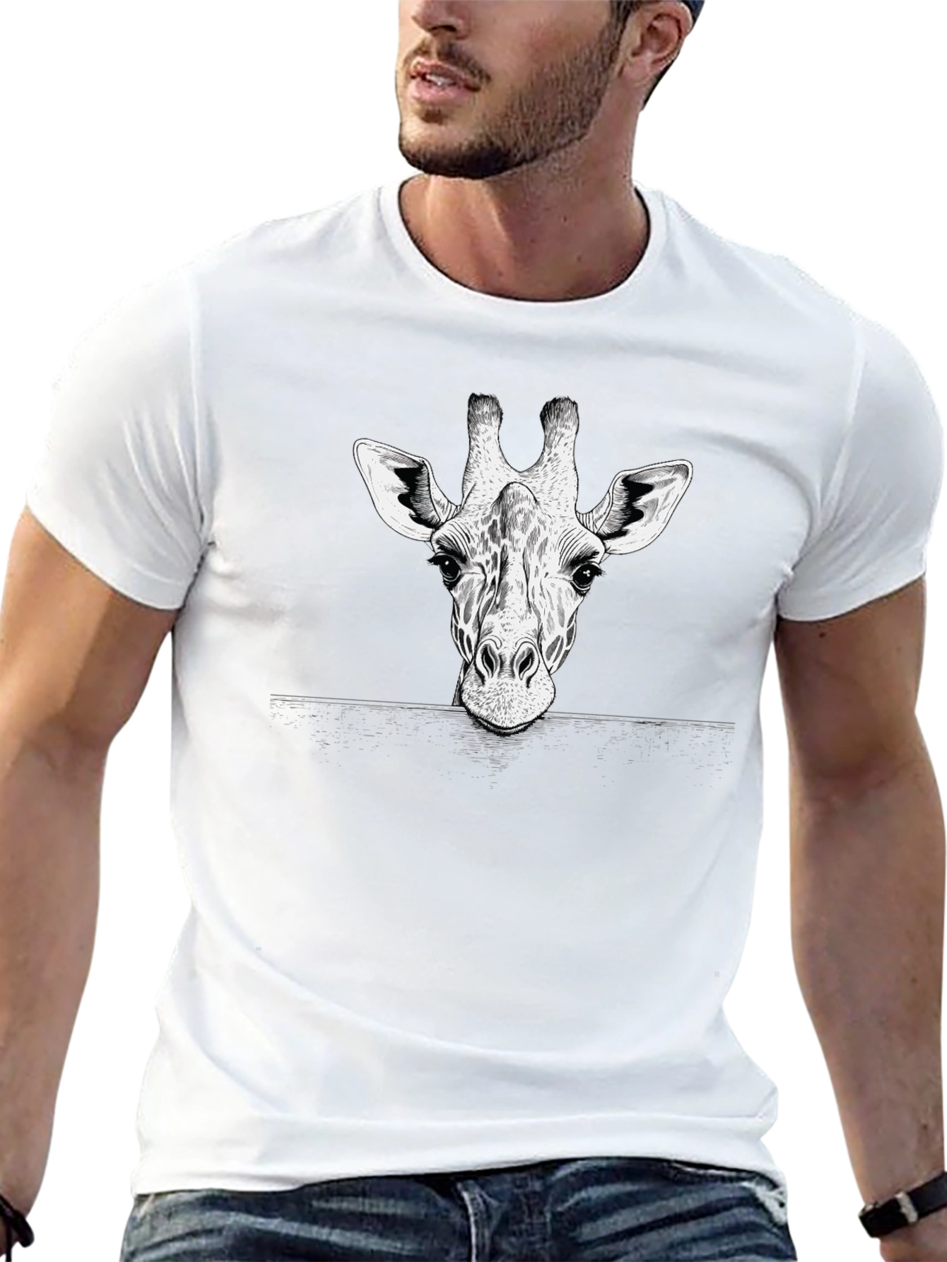 Giraffe Graphic Tee - Unique Animal Print T-Shirt