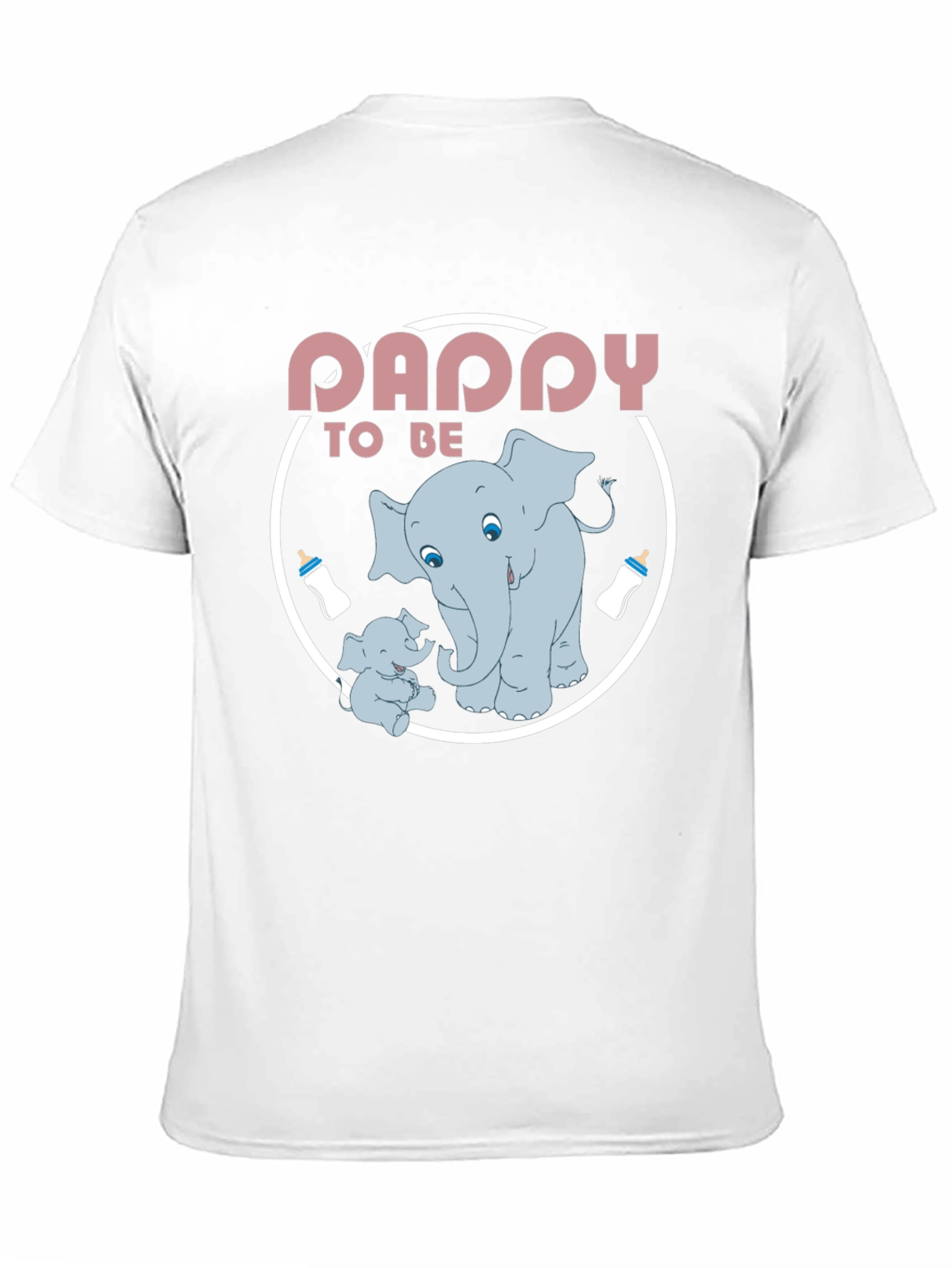 Daddy To Be Elephant Graphic Tee - Black