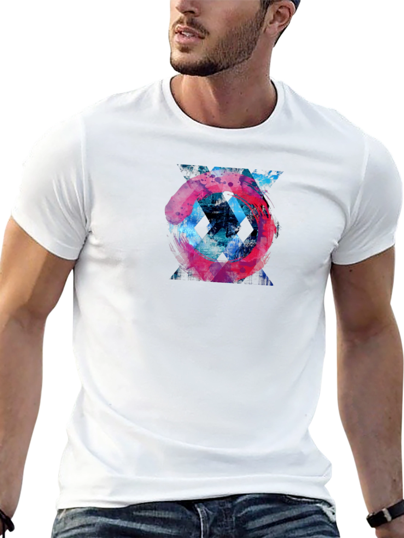 Abstract Graphic Tee - Mens Black T-Shirt
