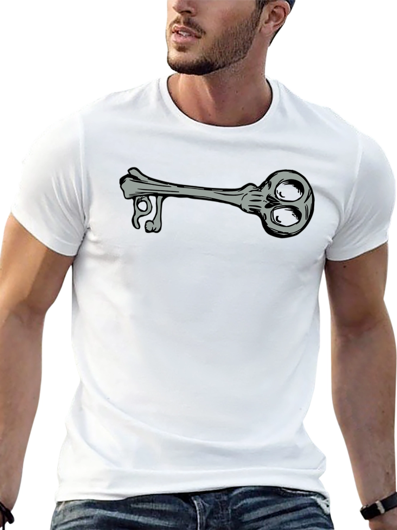 Skeleton Key Graphic Tee - Unisex Black T-Shirt