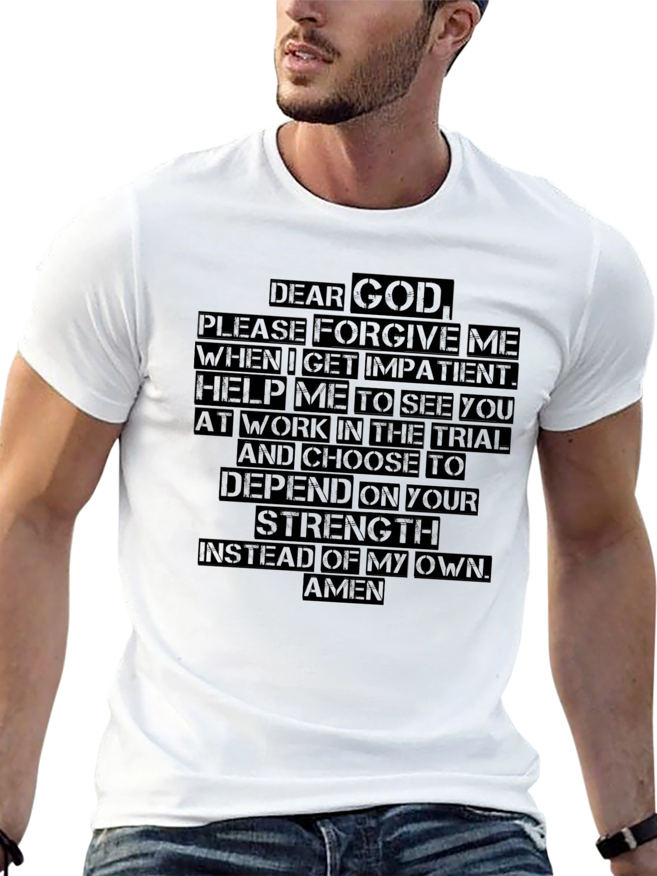 Faith-Inspired Prayer T-Shirt - Dear God Graphic Tee