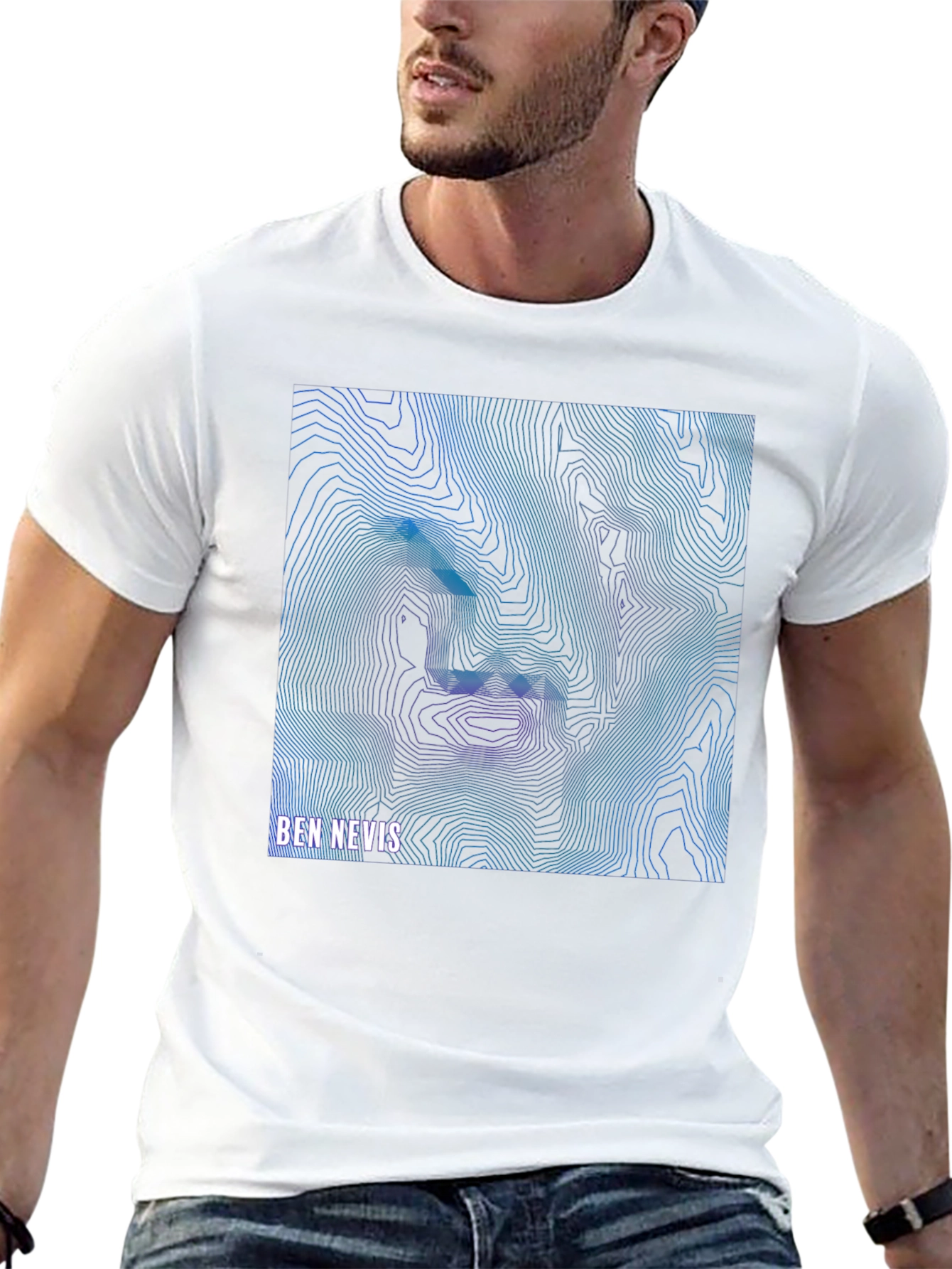 Ben Nevis Topographic T-Shirt - Stylish Mountain Design