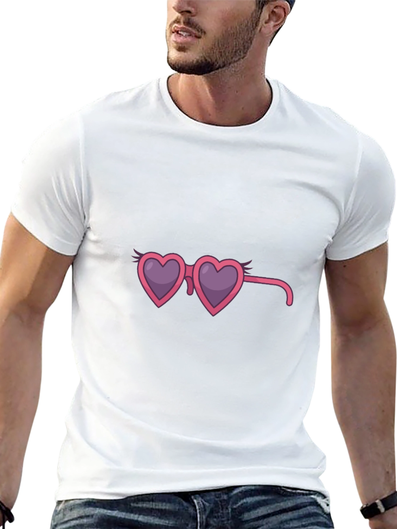 Heart Glasses Graphic Tee - Stylish Comfort
