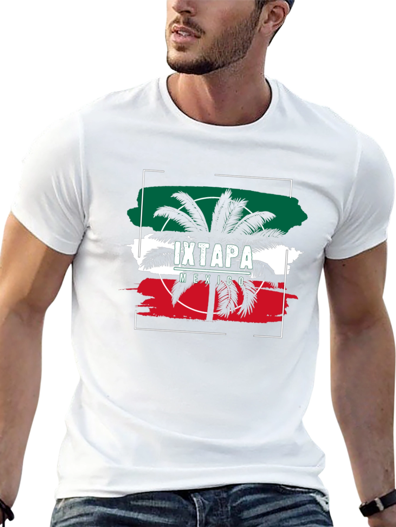 Ixtapa Mexico Palm Tree Graphic T-Shirt