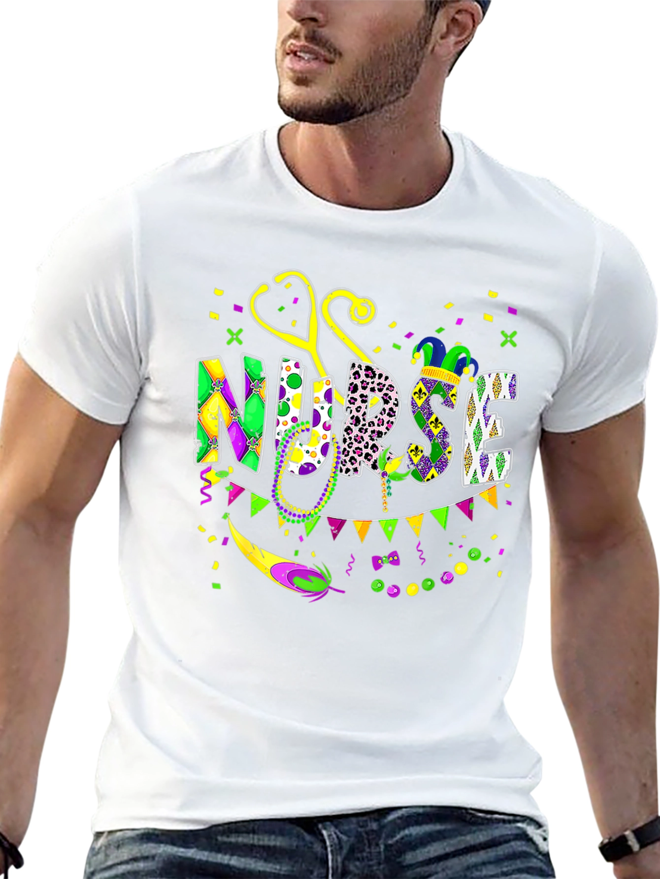 Mardi Gras Nurse T-Shirt