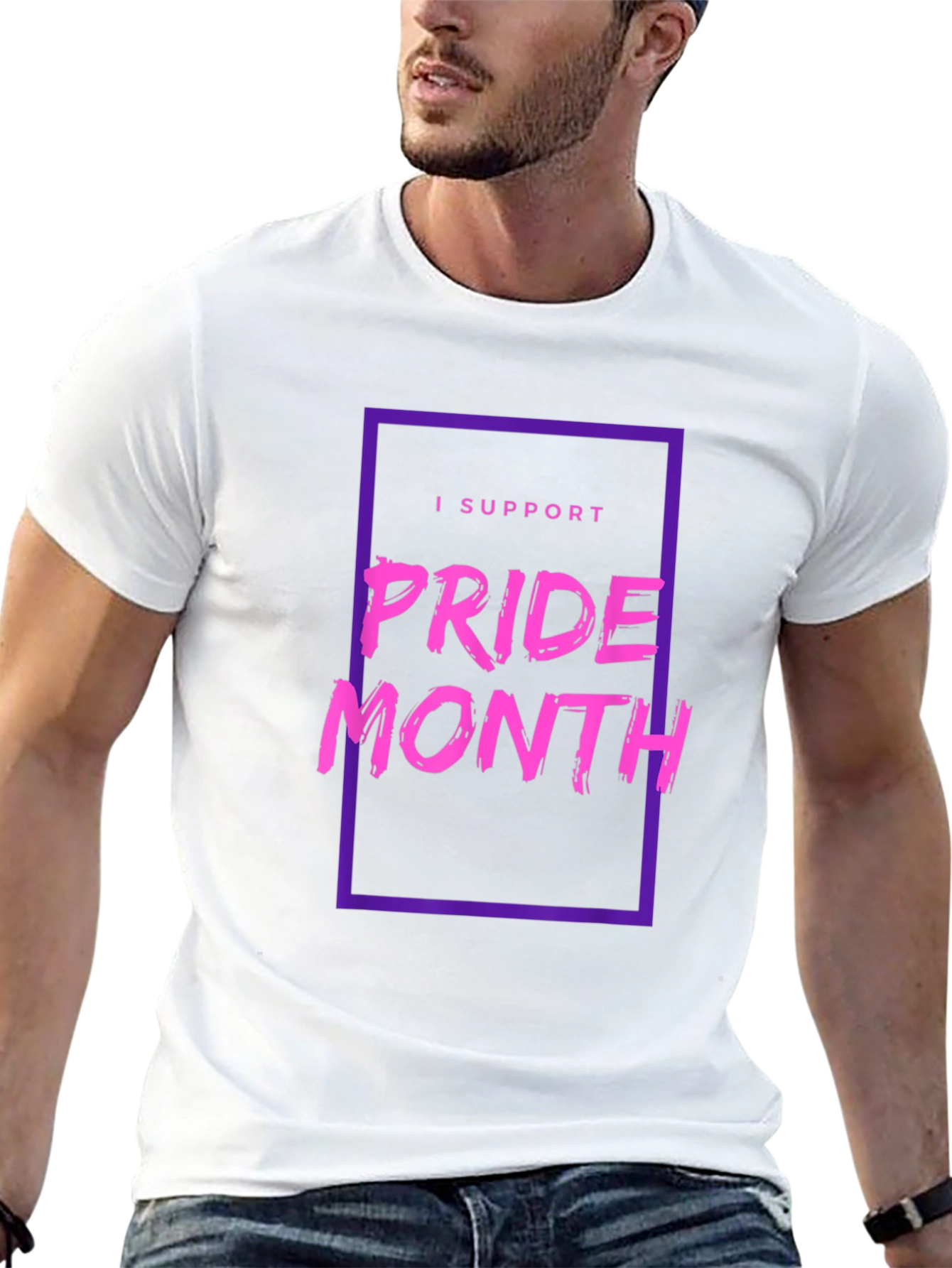 Pride Month Support T-Shirt - Black