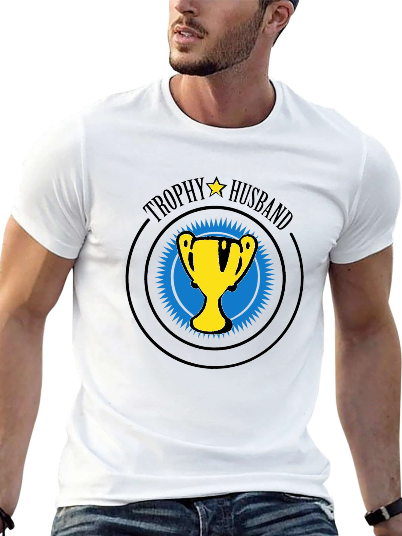 Trophy Husband Graphic T-Shirt - Black