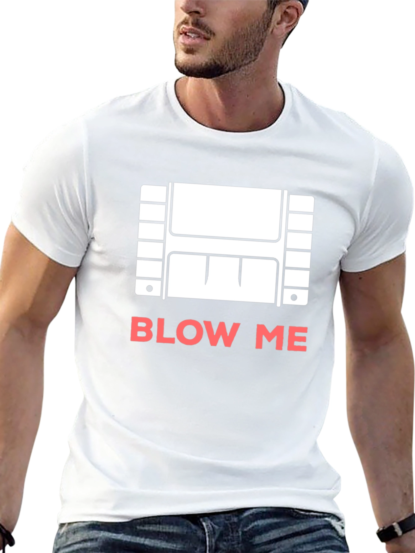 Funny Blow Me Cassette Tape Black T-Shirt