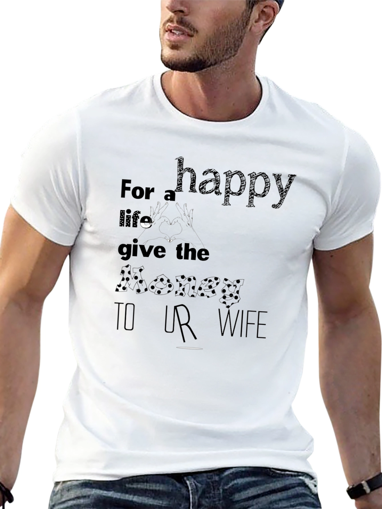 Happy Wife Happy Life Funny T-Shirt