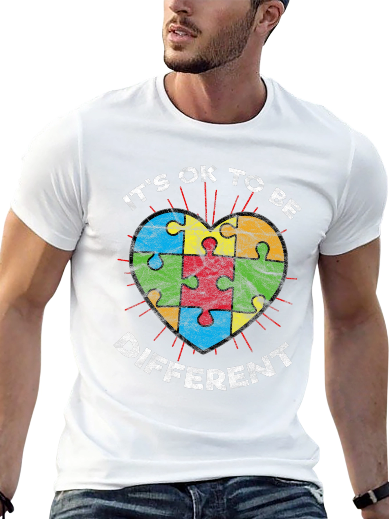 Autism Awareness T-Shirt - Its Ok To Be Different