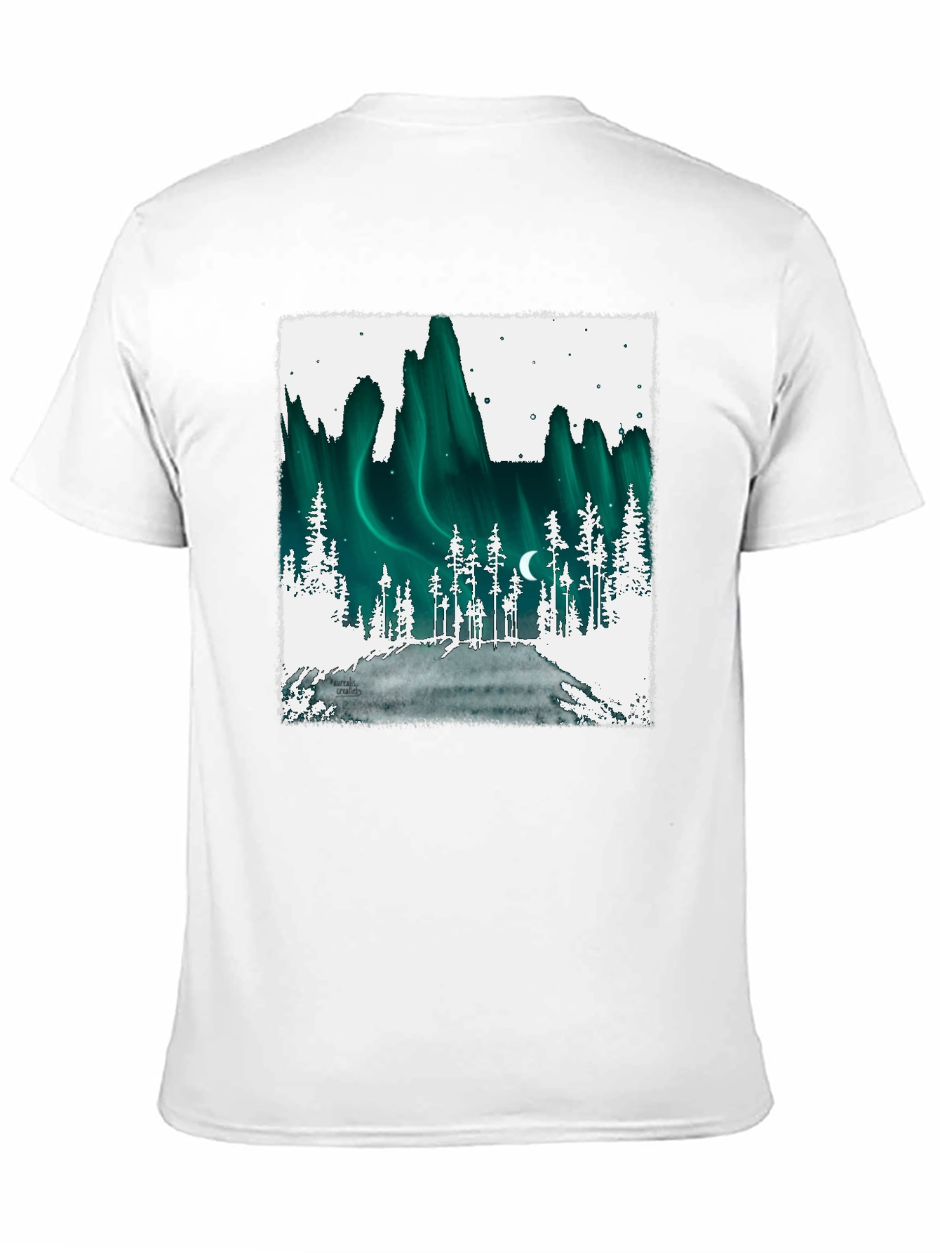 Aurora Borealis Graphic Tee - Black