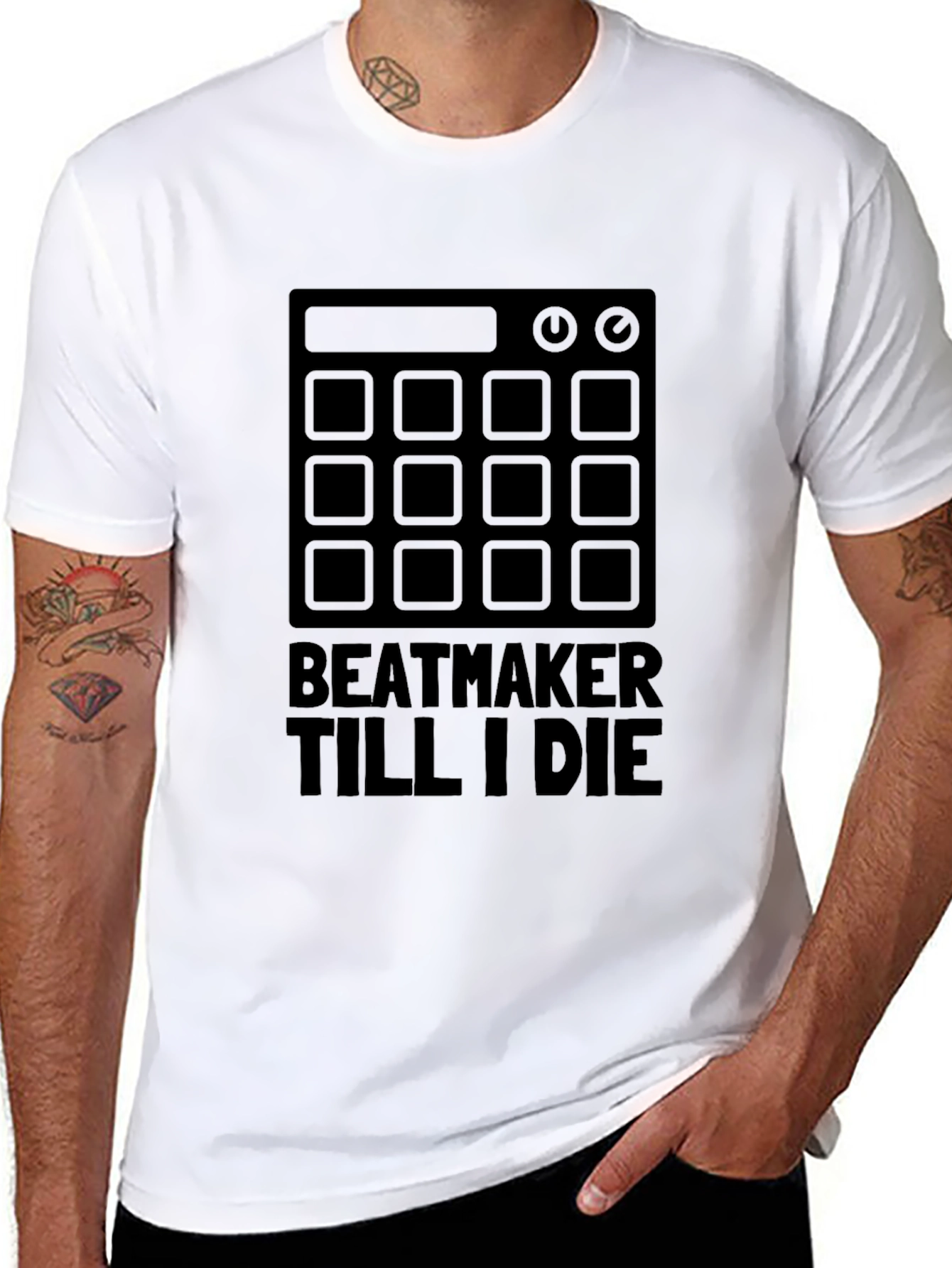 Beatmaker Till I Die Black Graphic Tee