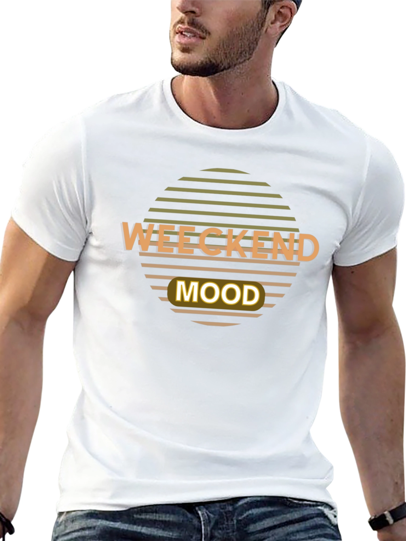 Weekend Mood Graphic T-Shirt - Retro Style