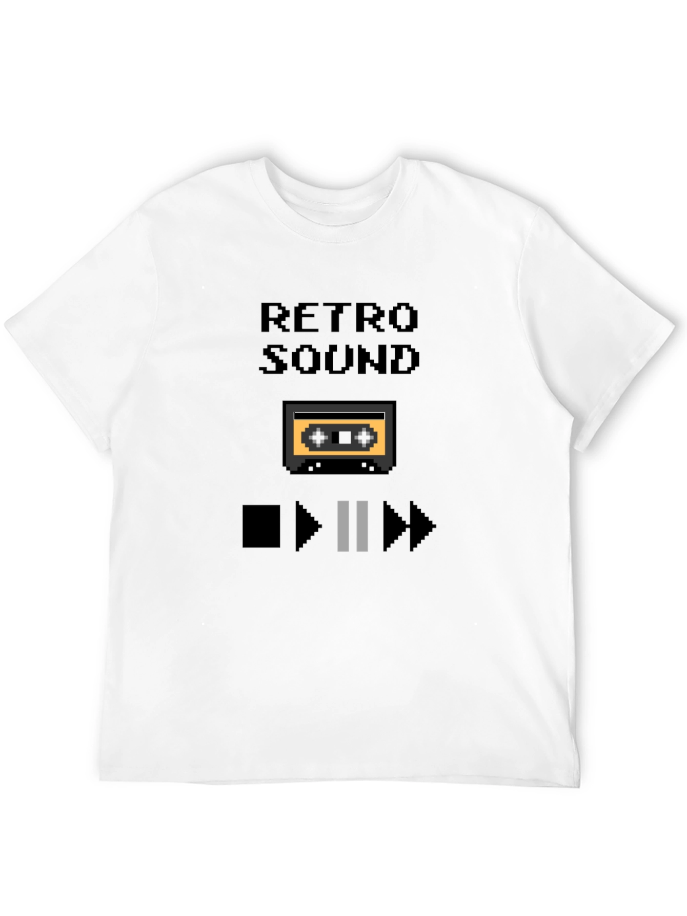 Retro Sound Cassette Tape T-Shirt - Pixel Art