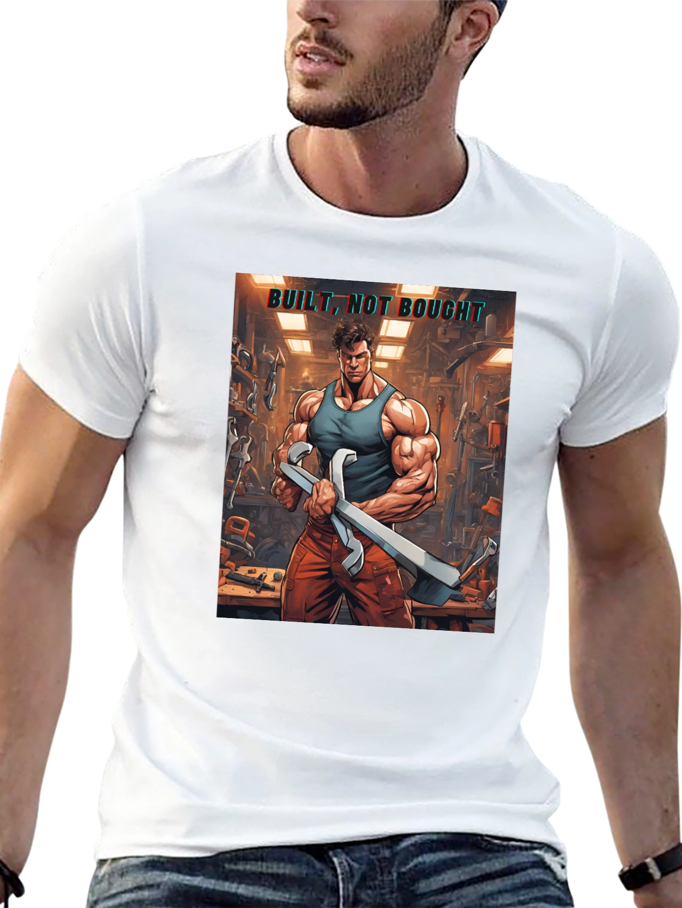 Built Not Bought Graphic T-Shirt - Fitness & DIY