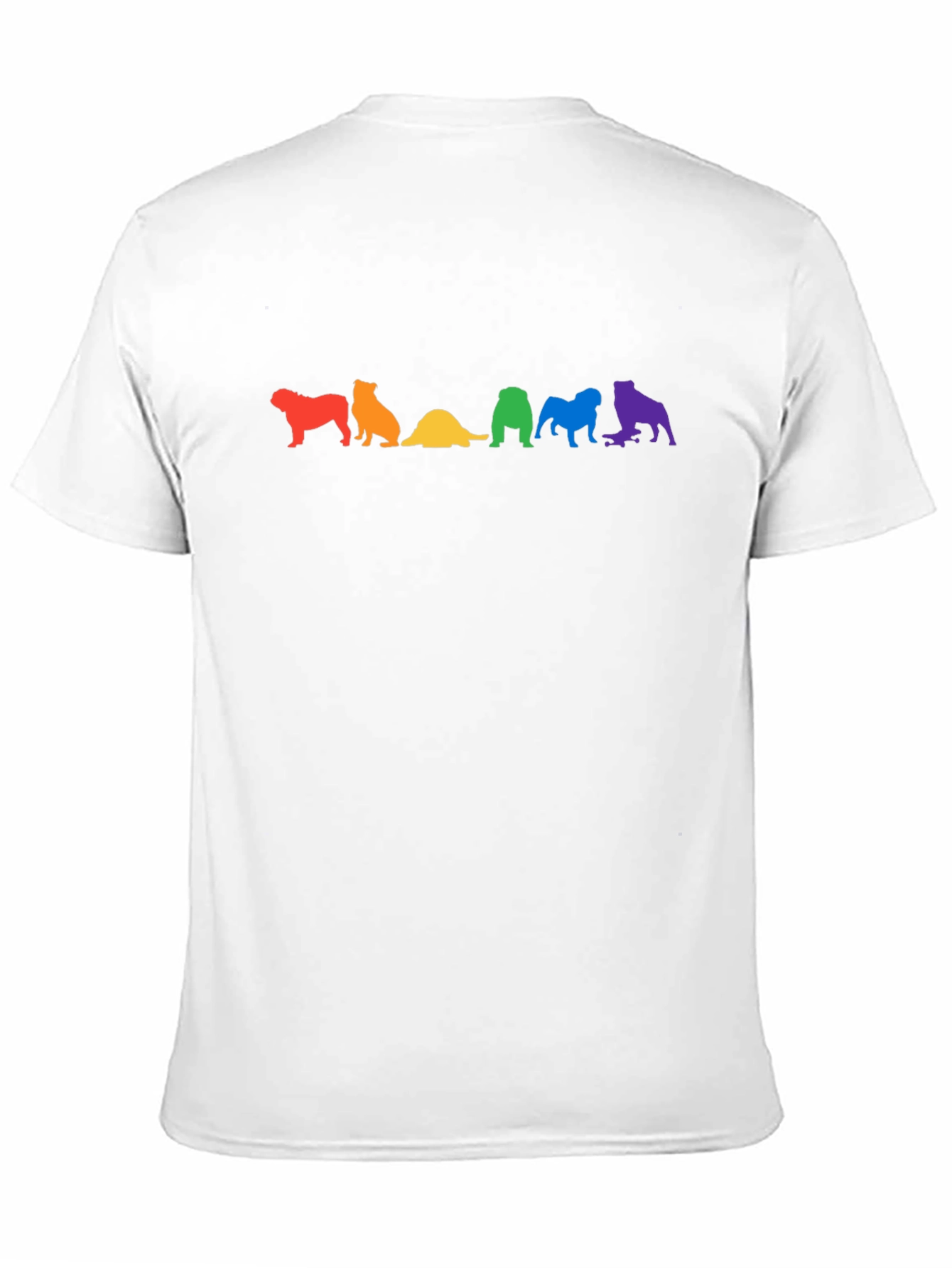 Rainbow Bulldog Silhouette T-Shirt