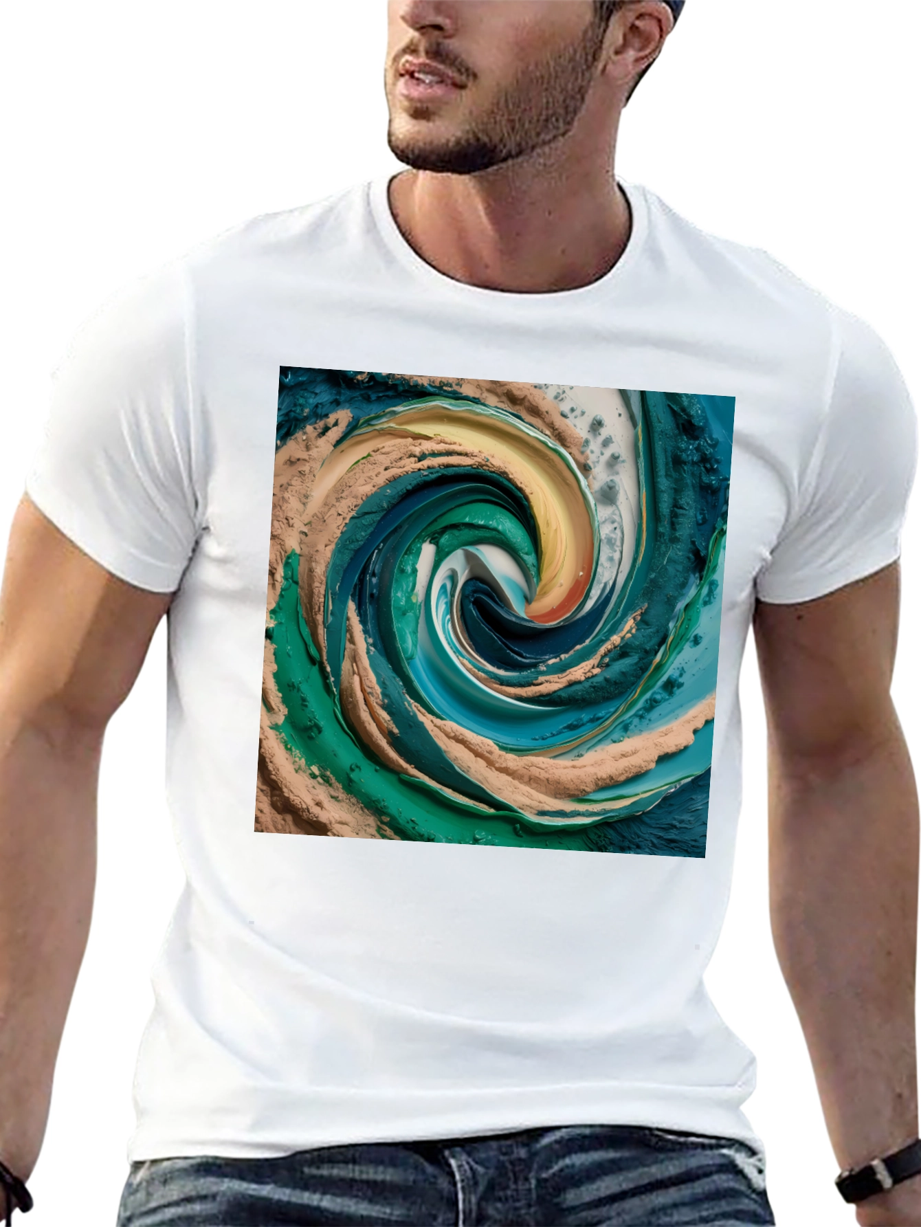 Abstract Swirl Tee - Unique Art Graphic Print