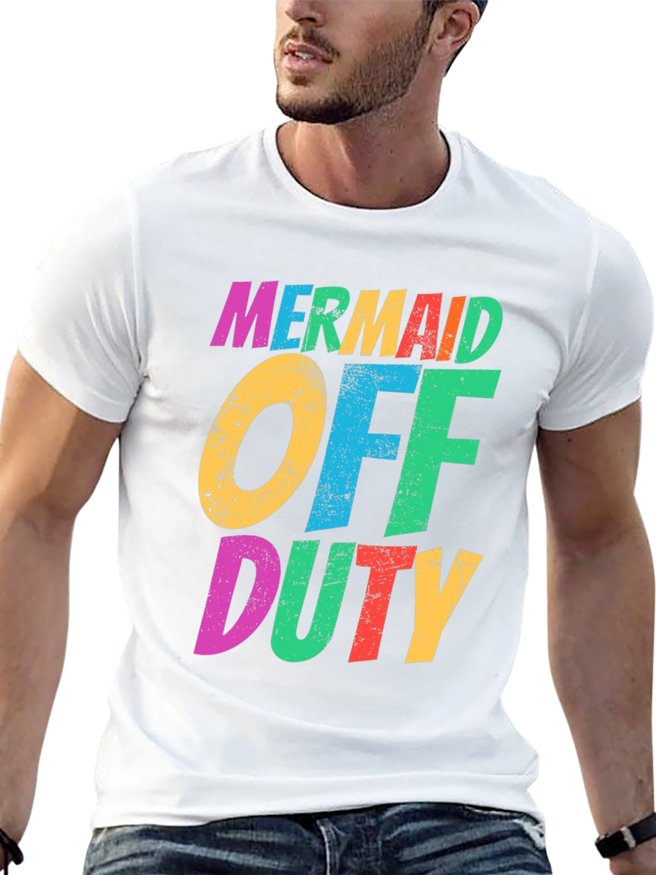 Mermaid Off Duty Graphic T-Shirt - Fun Vacation Apparel