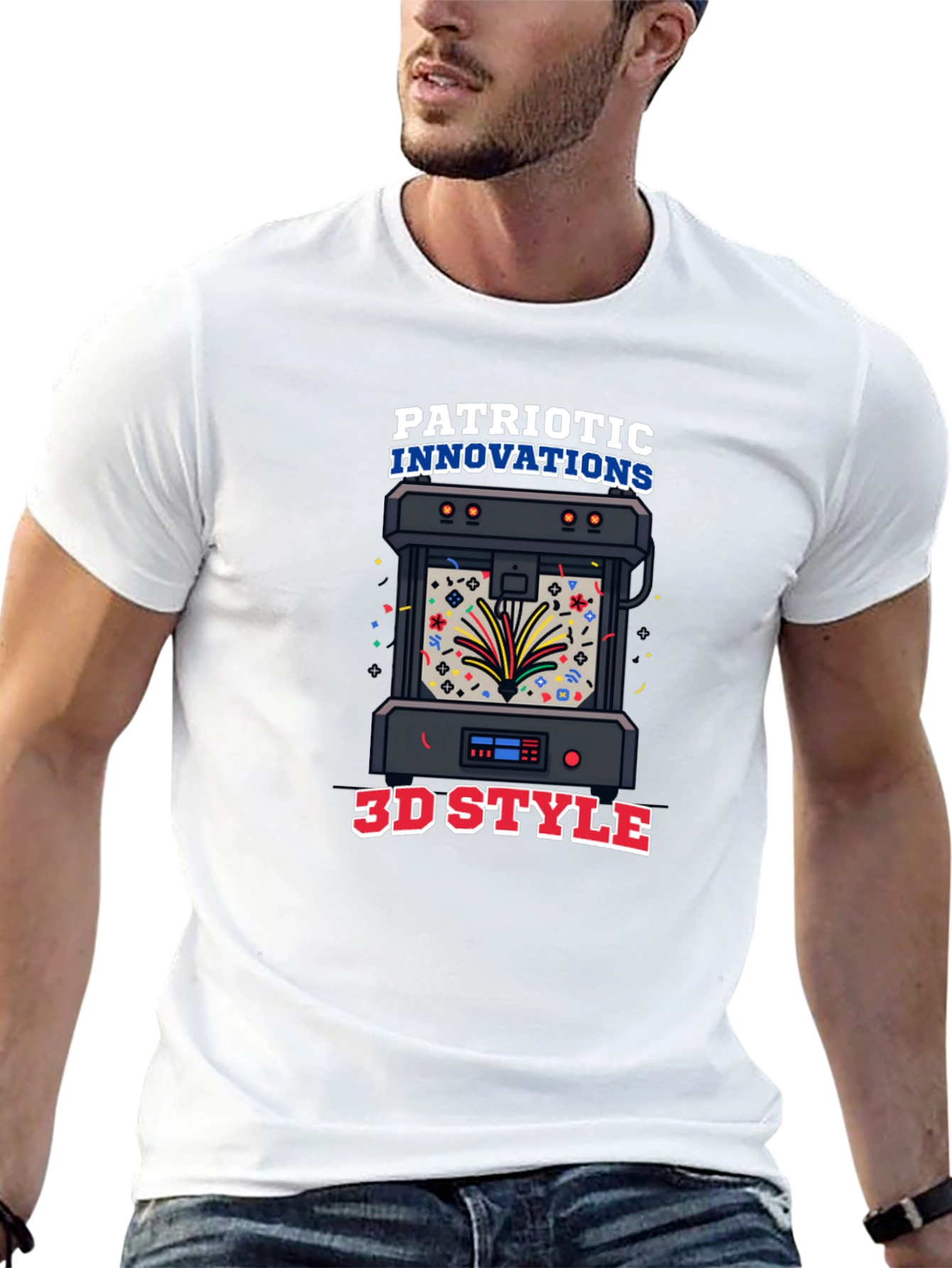 Patriotic Innovations 3D Style Black T-Shirt