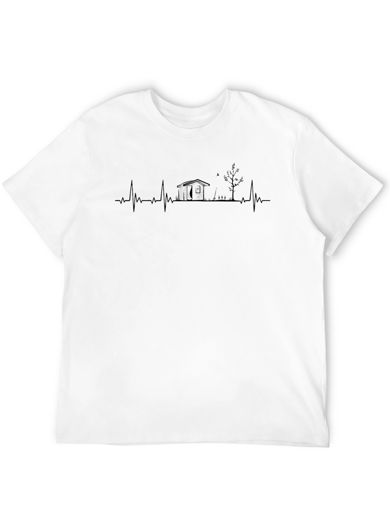 Cabin Life Heartbeat T-Shirt - Black