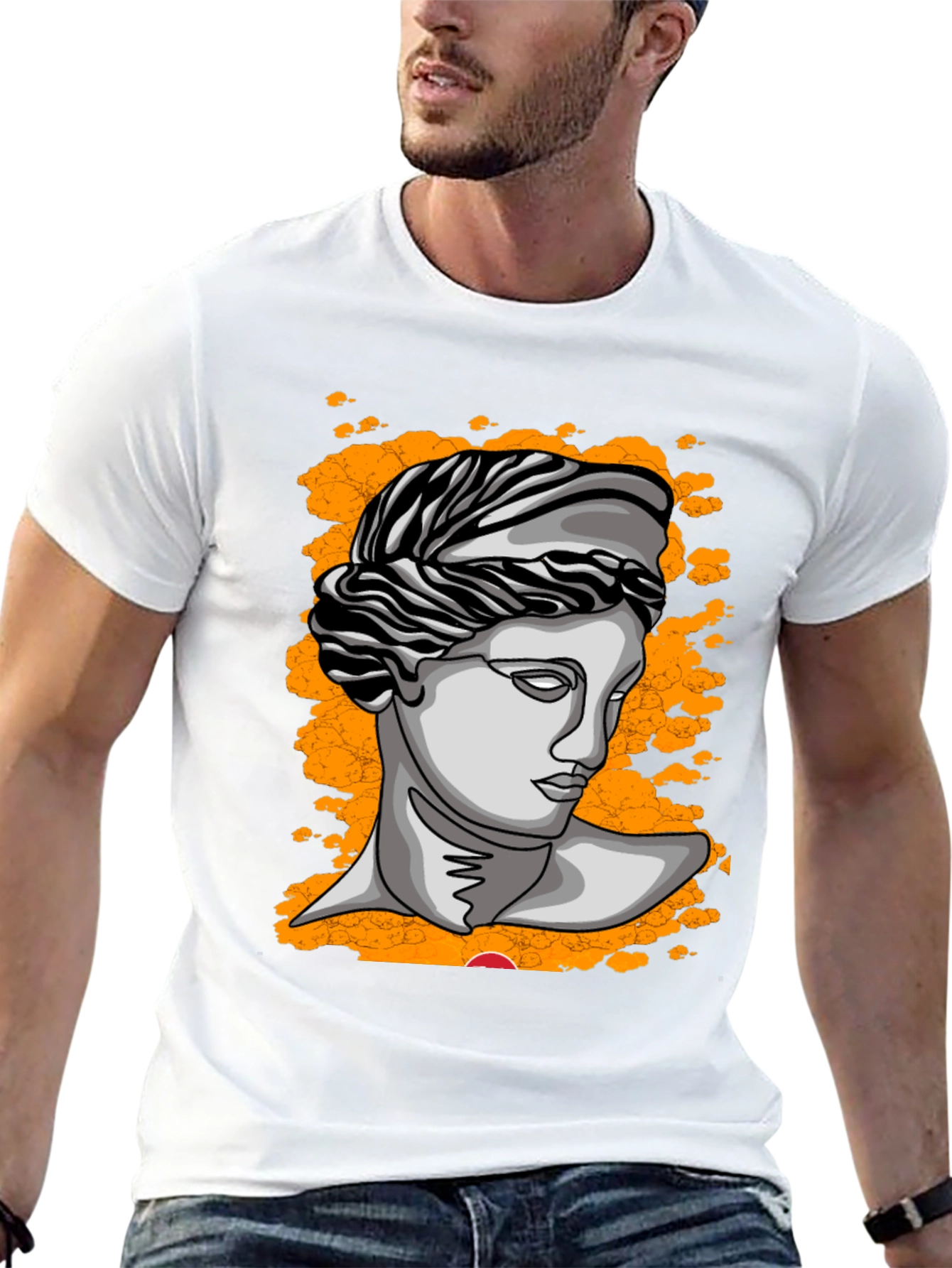 Statue Graphic Tee - Modern Art T-Shirt