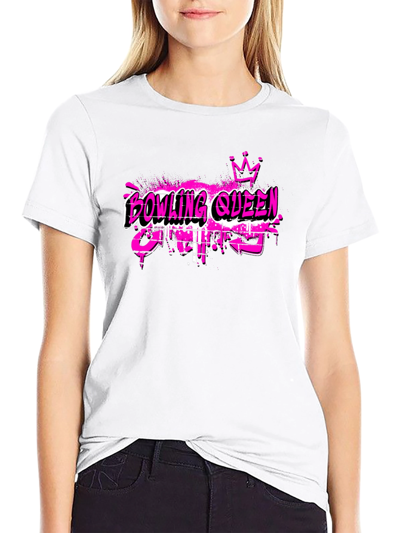 Bowling Queen Black T-Shirt