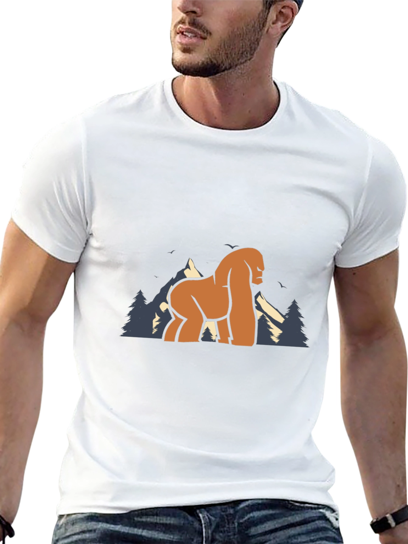 Sasquatch Mountain Graphic Tee - Black