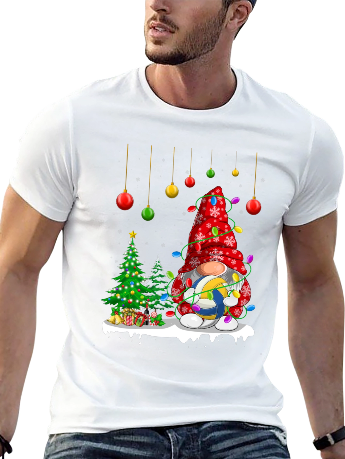 Christmas Volleyball Gnome T-Shirt