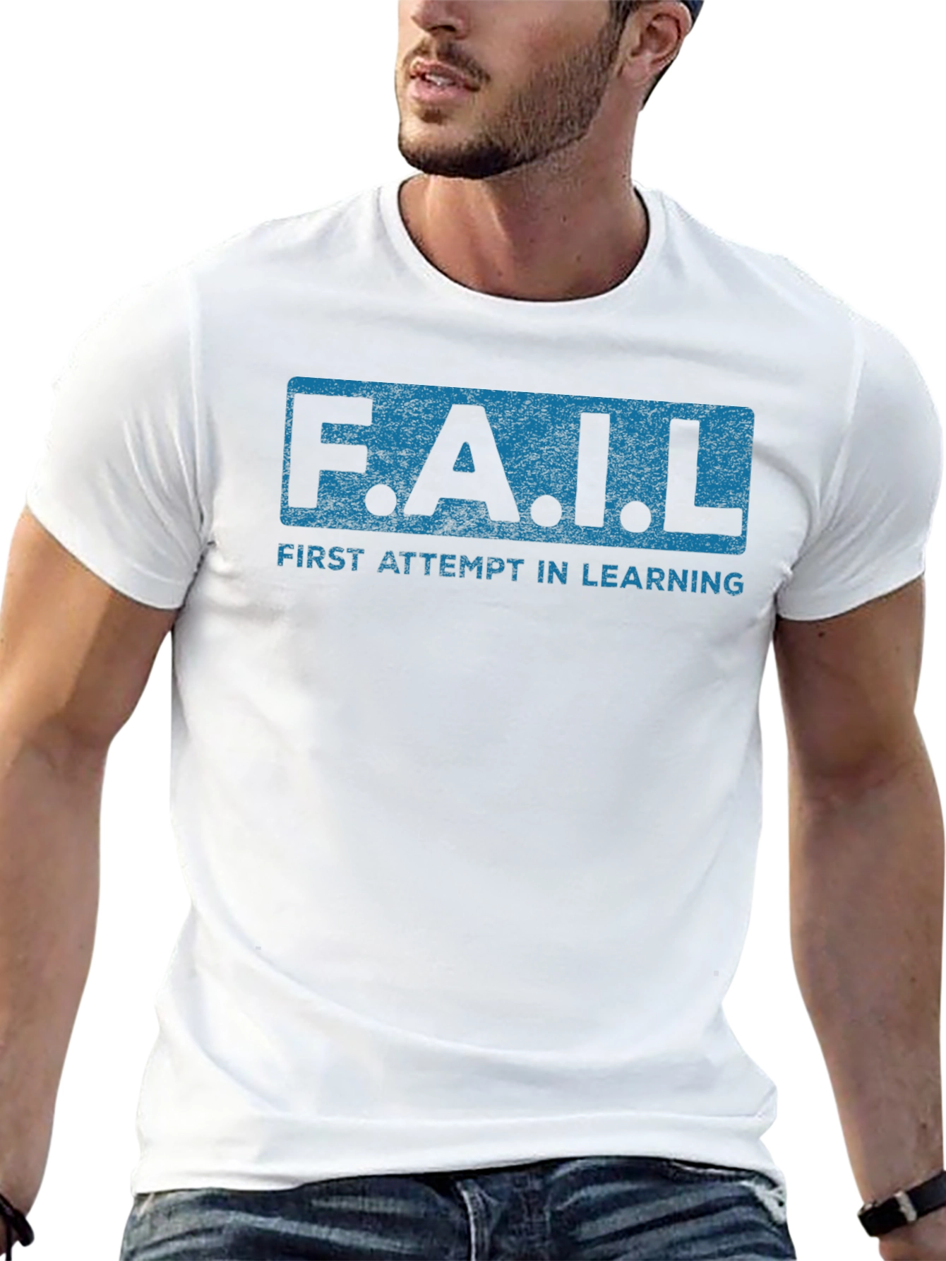 F.A.I.L. First Attempt In Learning Black Graphic T-Shirt