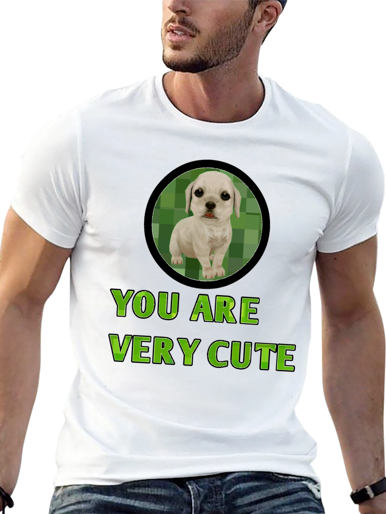 Cute Puppy Graphic Tee - You Are Very Cute