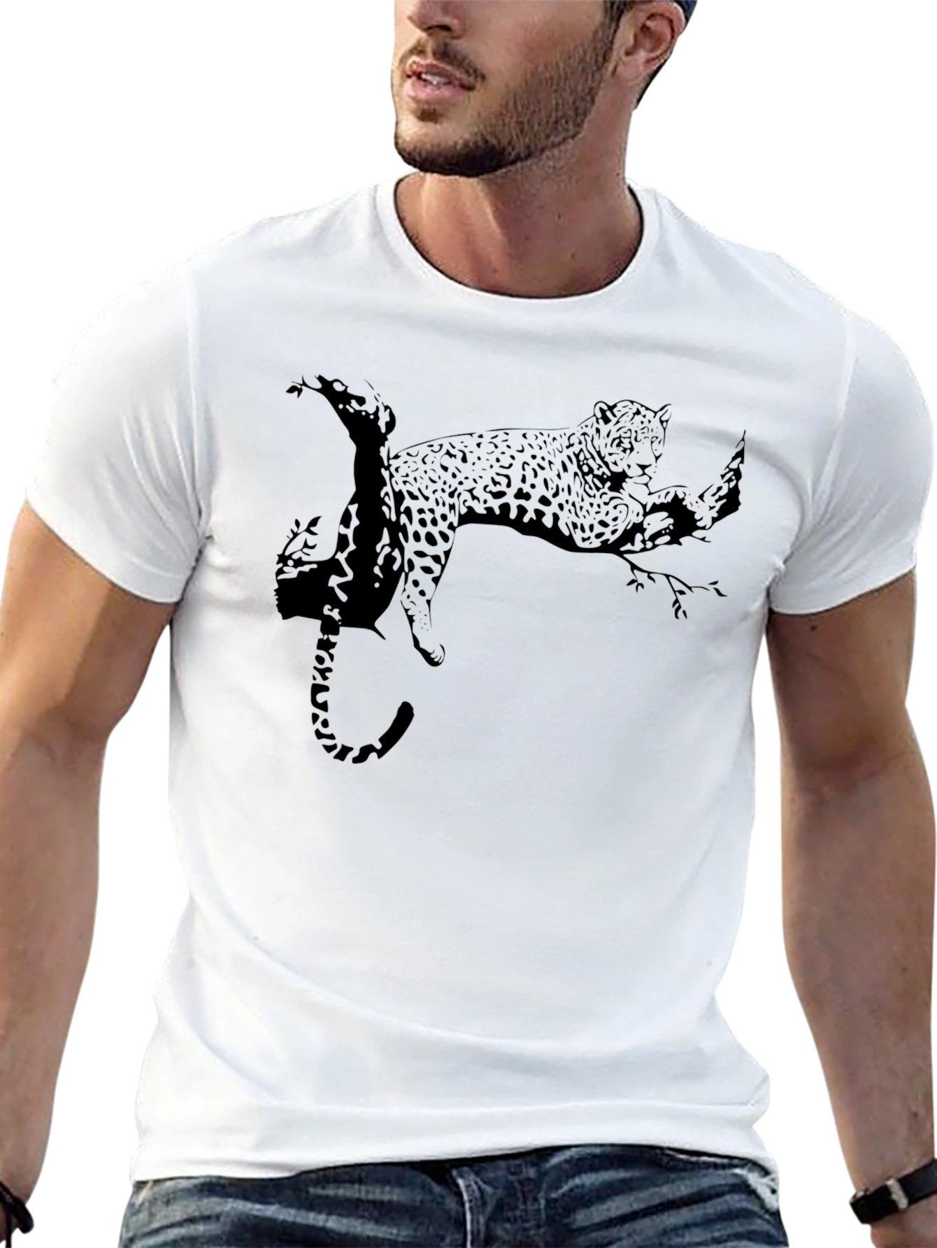 Black Leopard Graphic T-Shirt