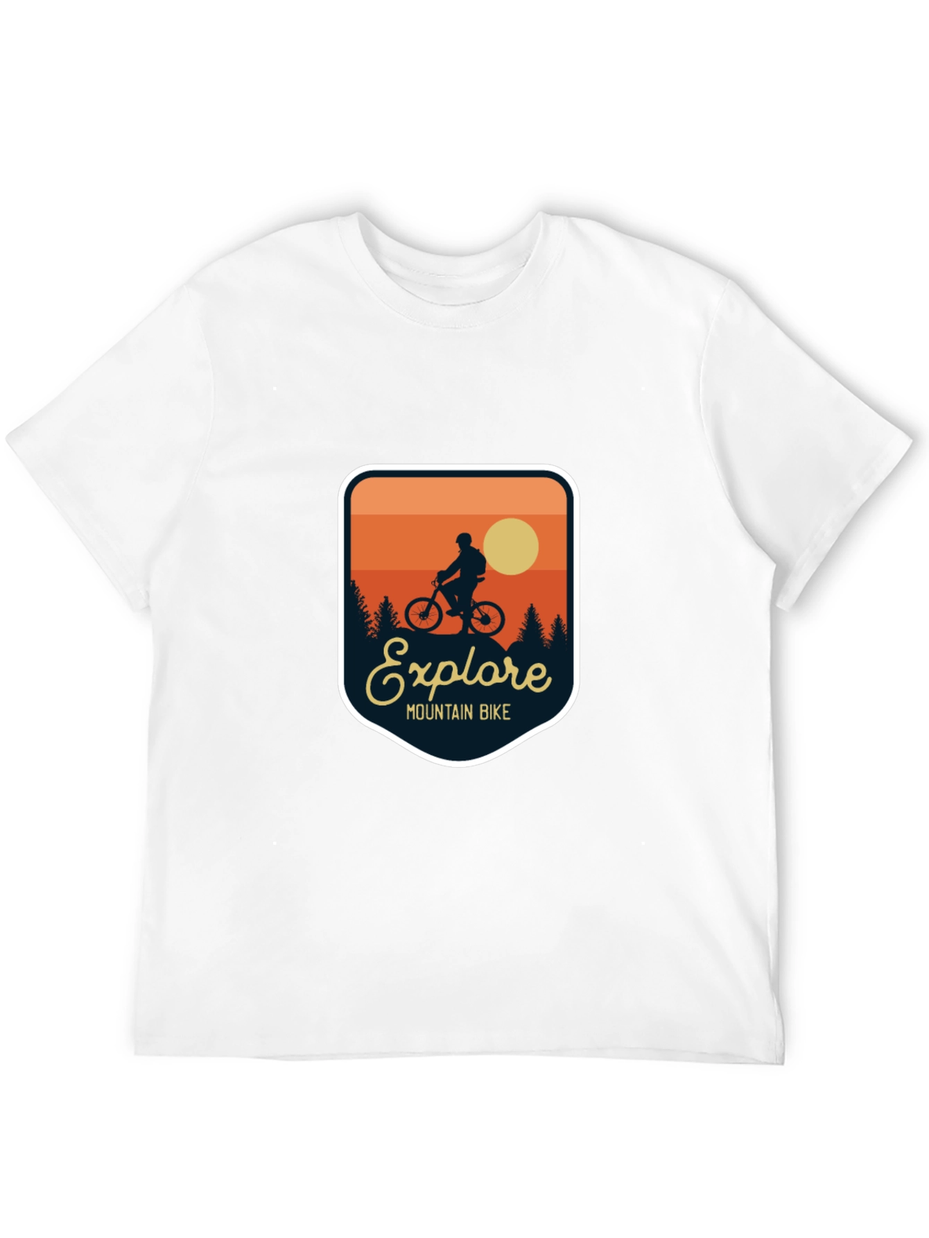 Explore Mountain Bike T-Shirt - Adventure Design