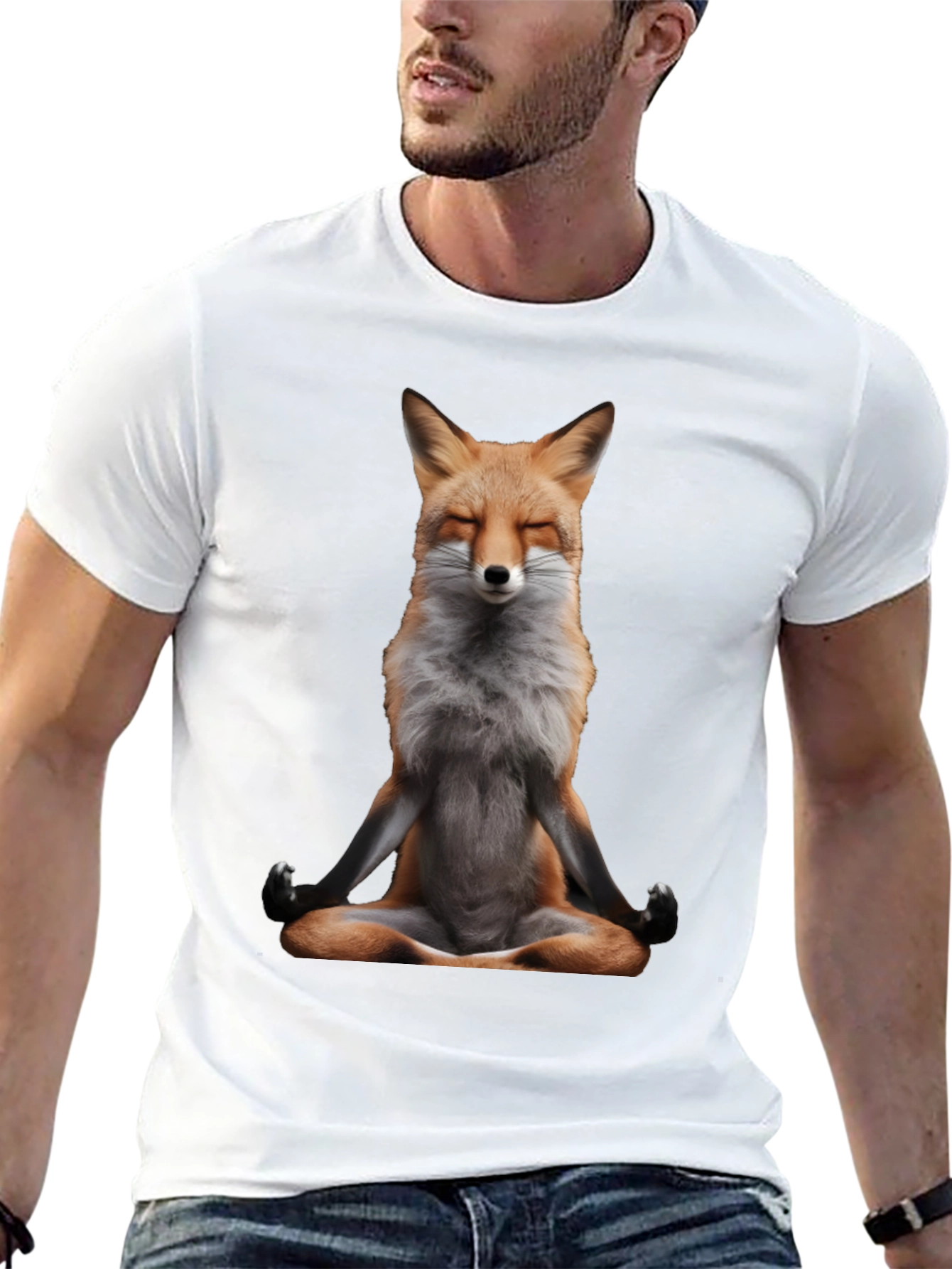 Zen Fox T-Shirt - Meditating Animal Tee