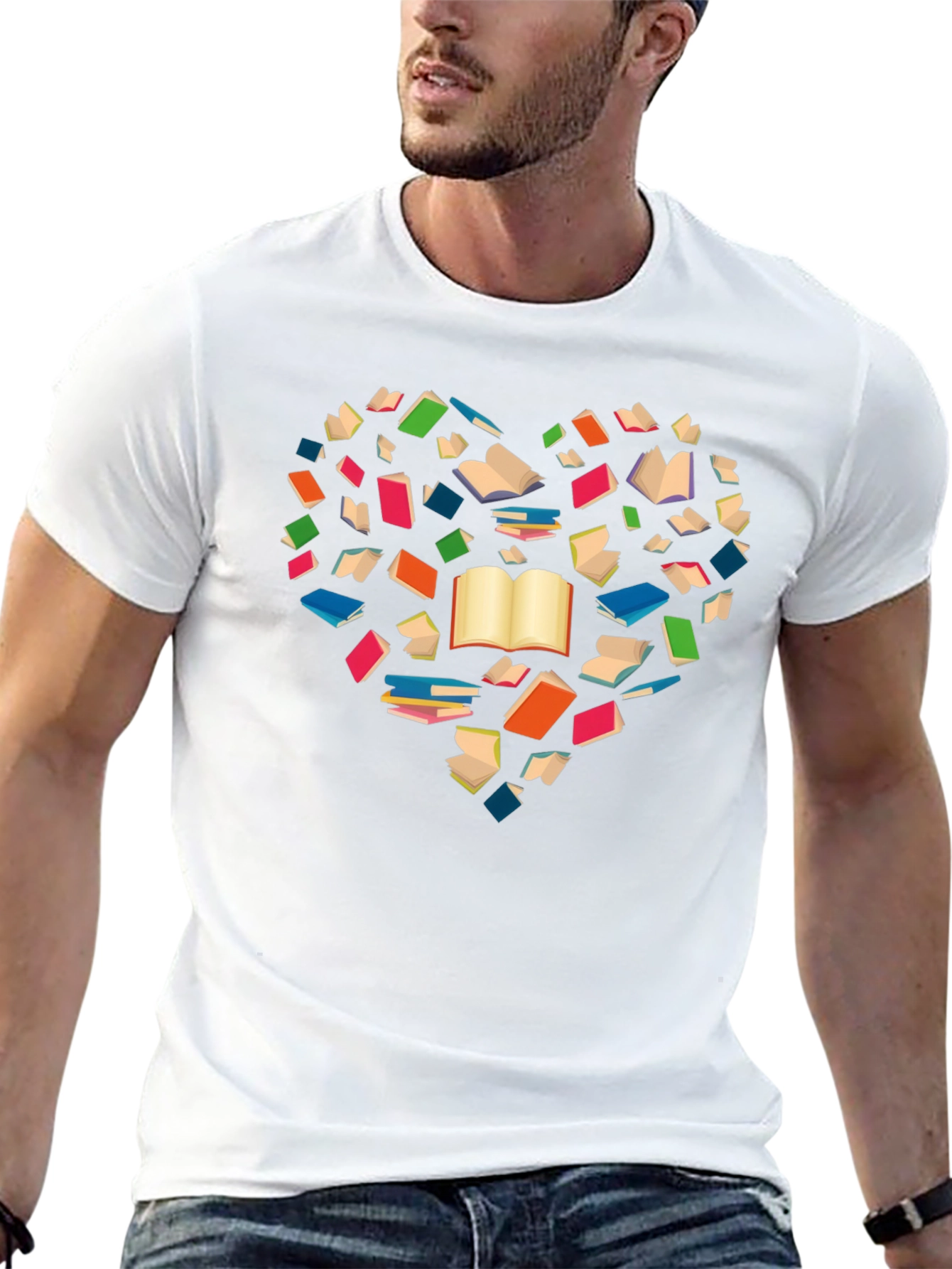 Book Lover Heart T-Shirt
