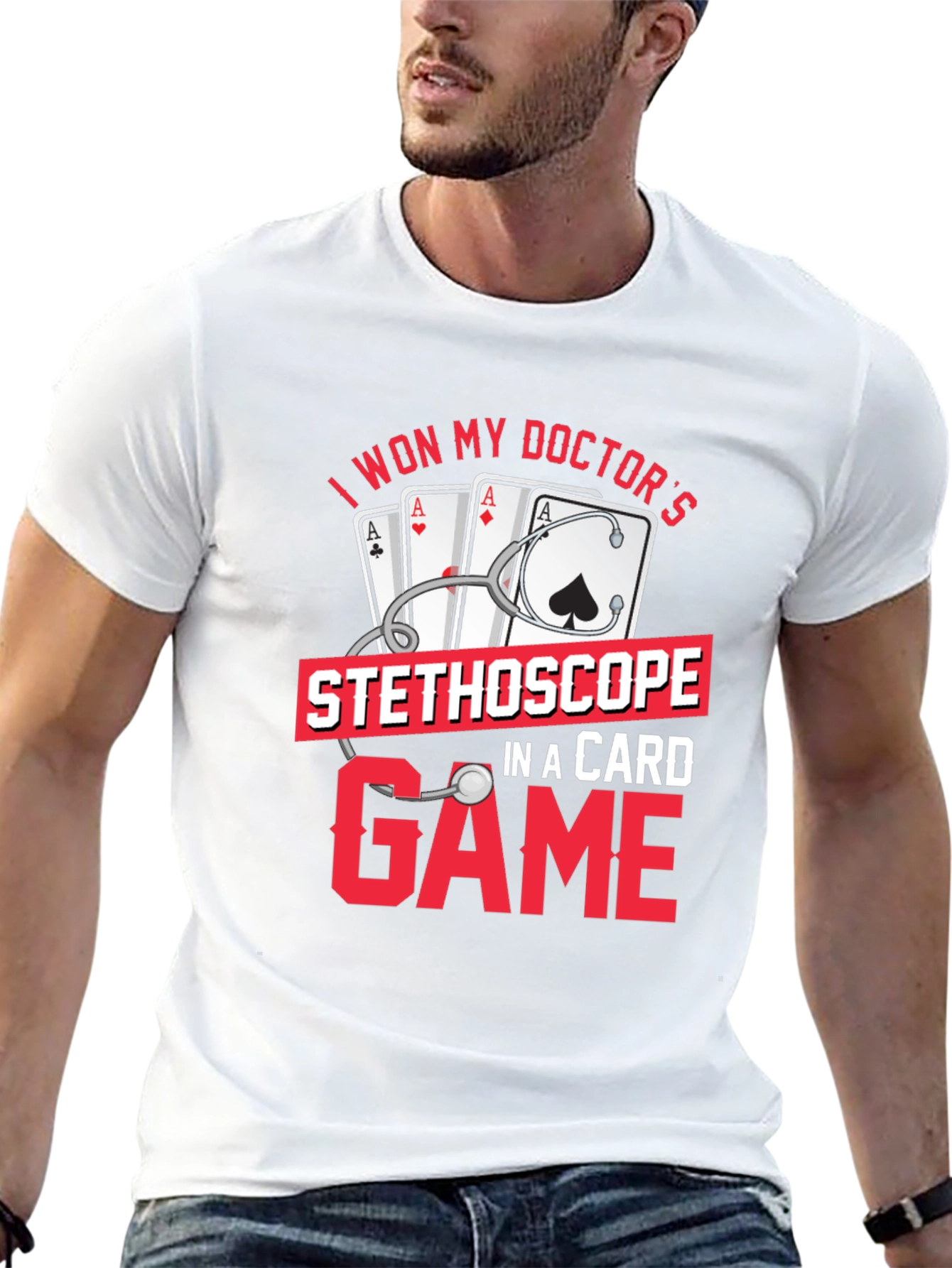 I Won My Doctors Stethoscope T-Shirt