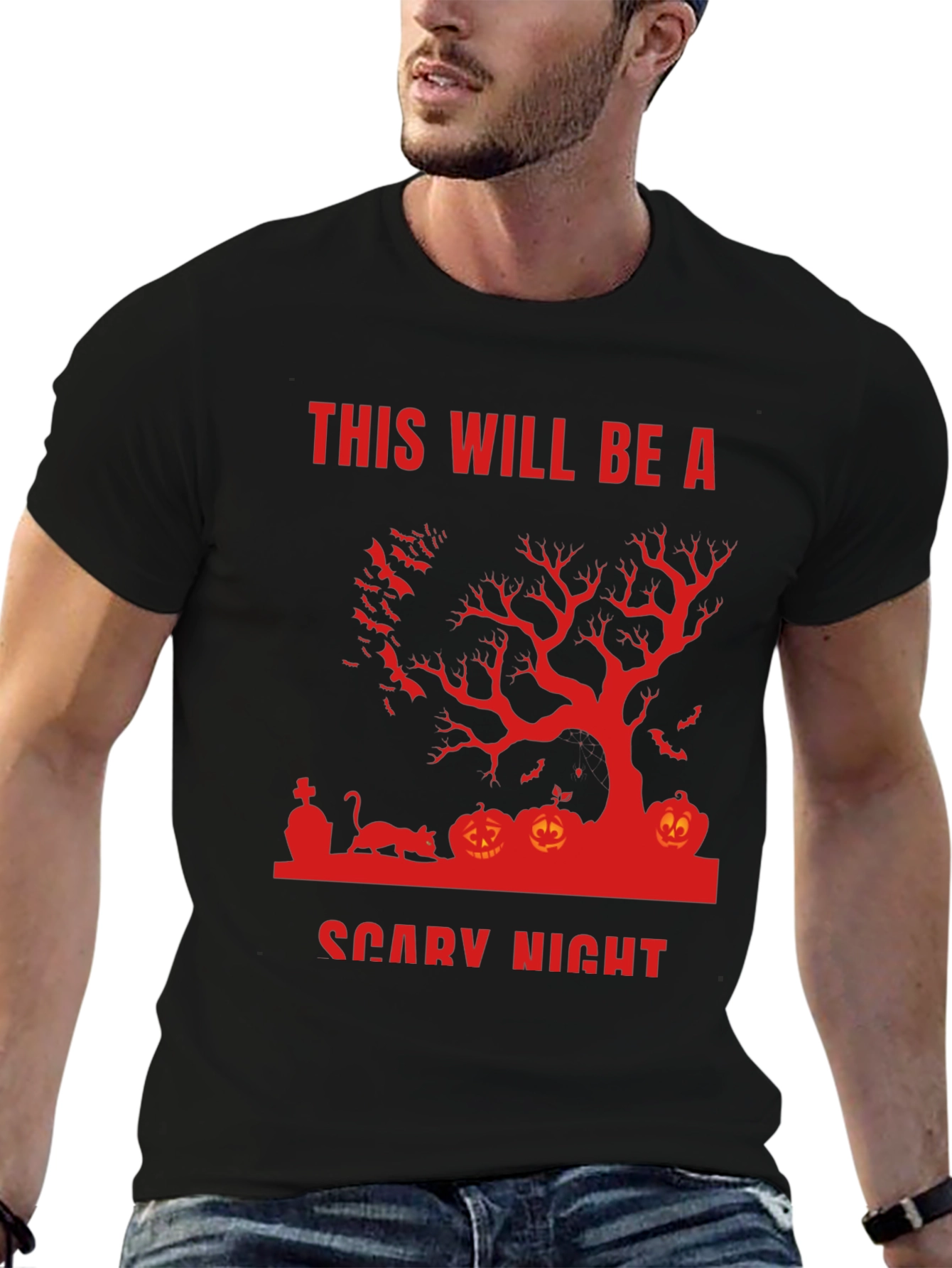 Halloween Scary Night Graphic T-Shirt