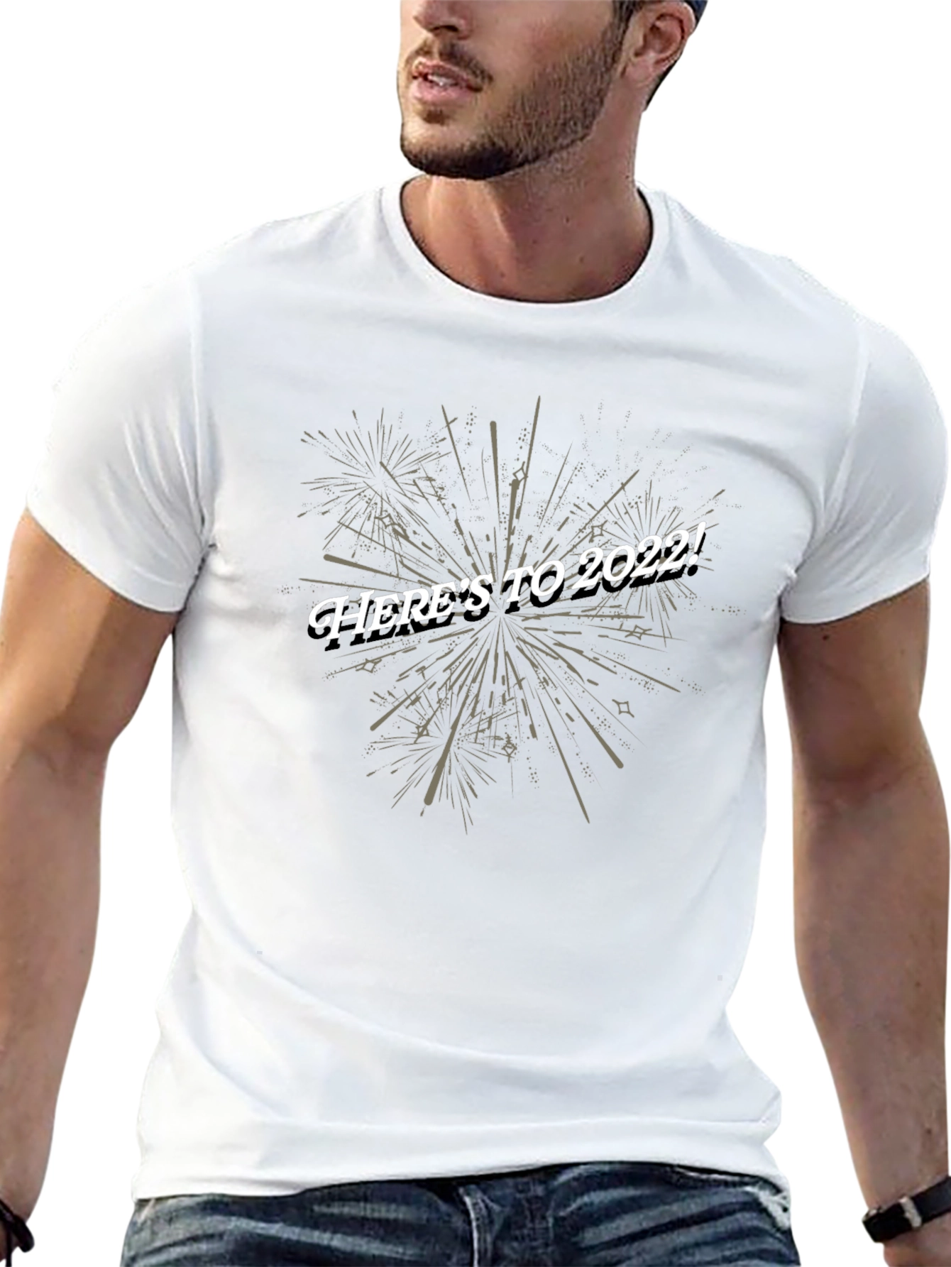 Heres to 2022! Black Graphic Tee