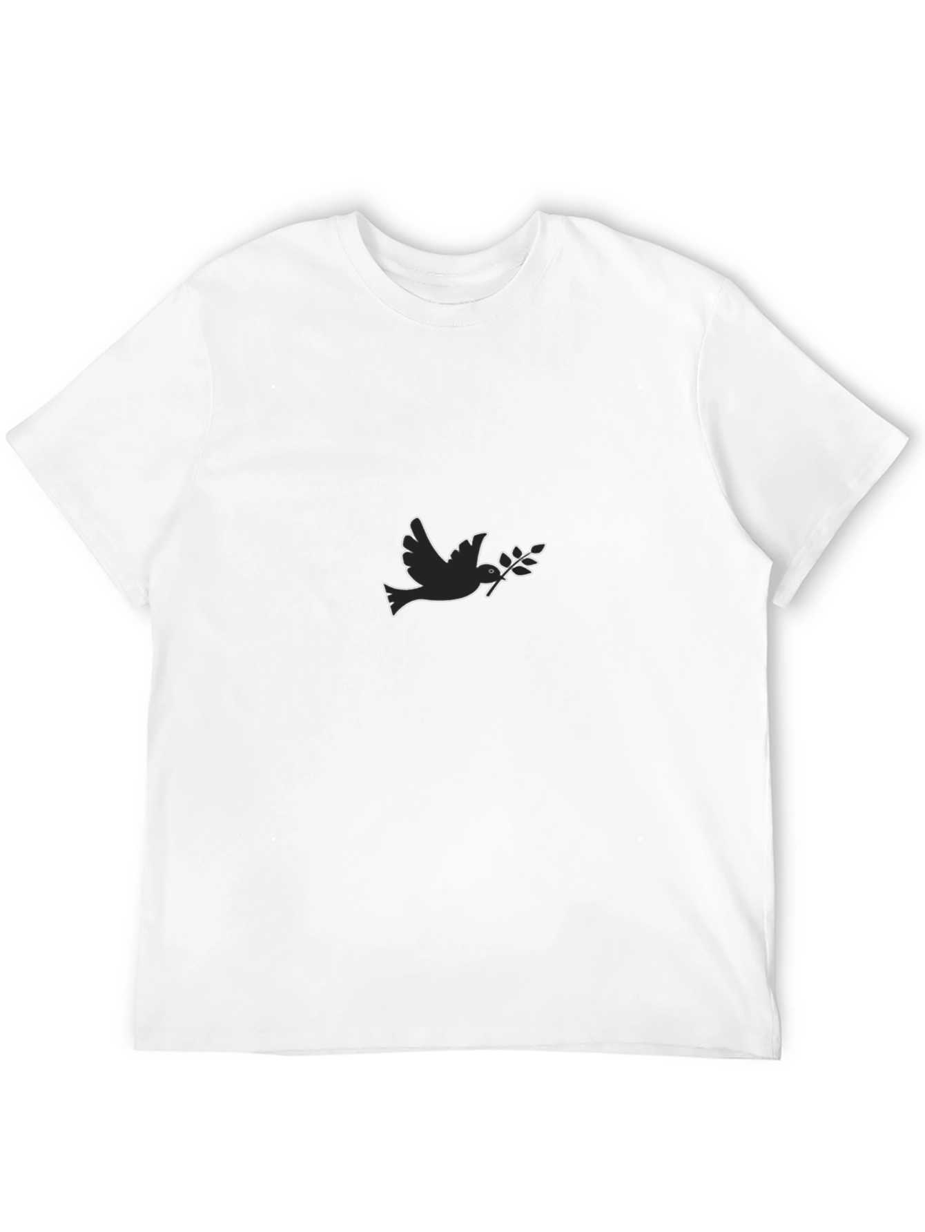 Peace Dove Graphic Tee - Black Cotton Blend